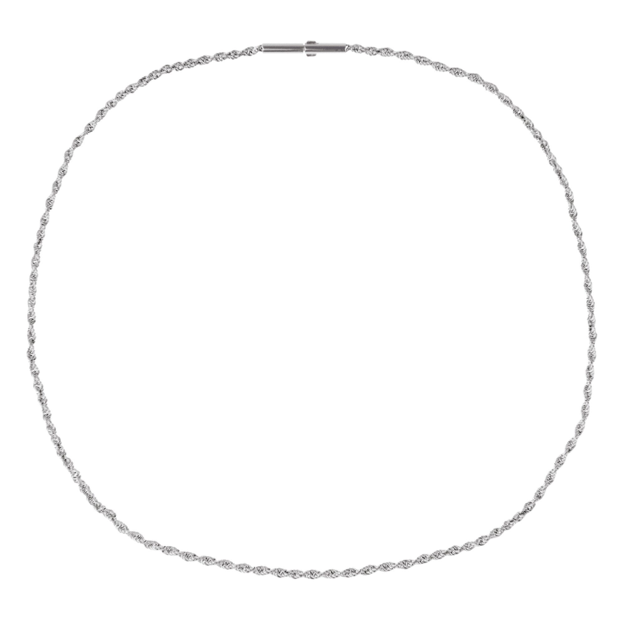 Ernstes Design Kette ohne Anhänger Kordelkette Edelstahl mit Clic-Verschluss