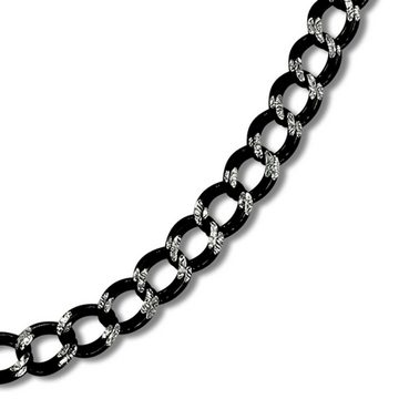 SilberDream Collier SilberDream Collier silber schwarz (Collier), Colliers ca. 45cm, 925 Sterling Silber, Farbe: silber, schwarz, Made-I