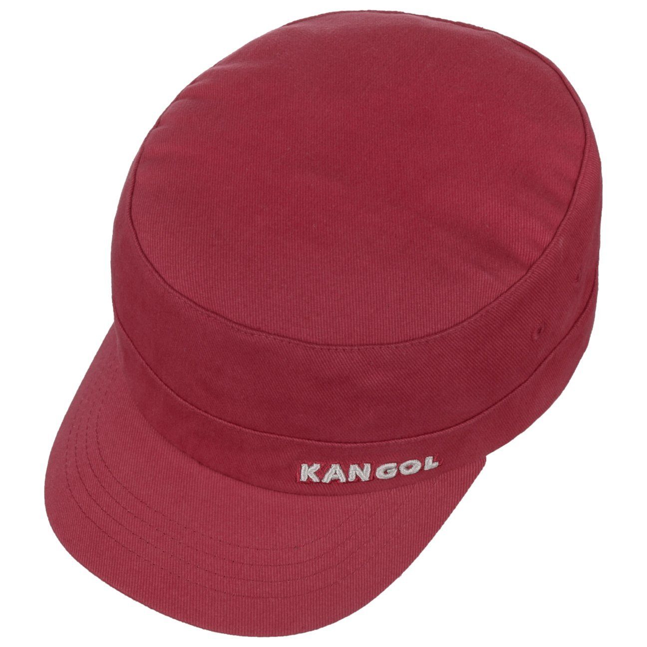 Kangol Army mit Cap (1-St) dunkelrot Schirm Fullcap