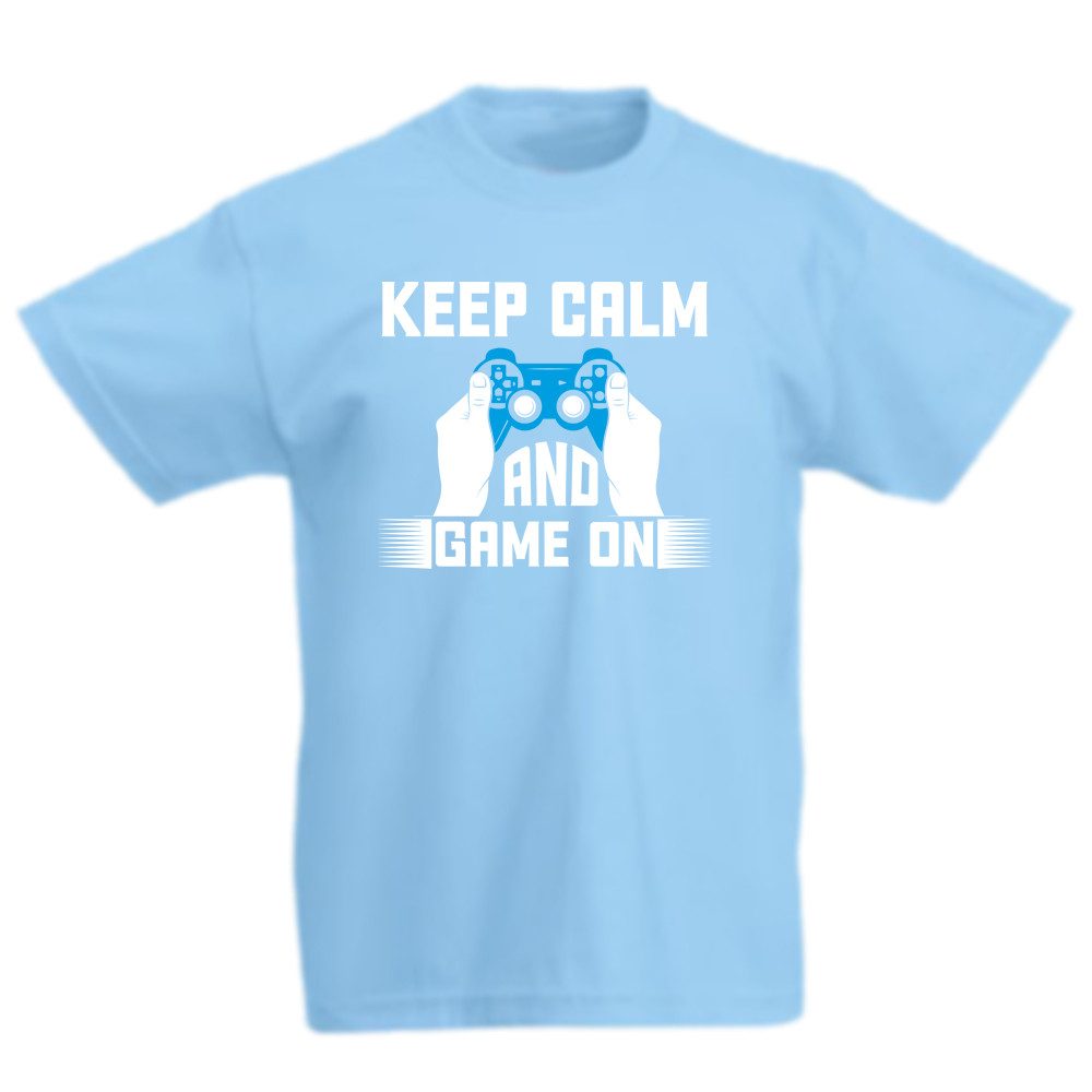 G-graphics T-Shirt Keep Calm and game on Kinder T-Shirt, mit Spruch / Sprüche / Print / Aufdruck