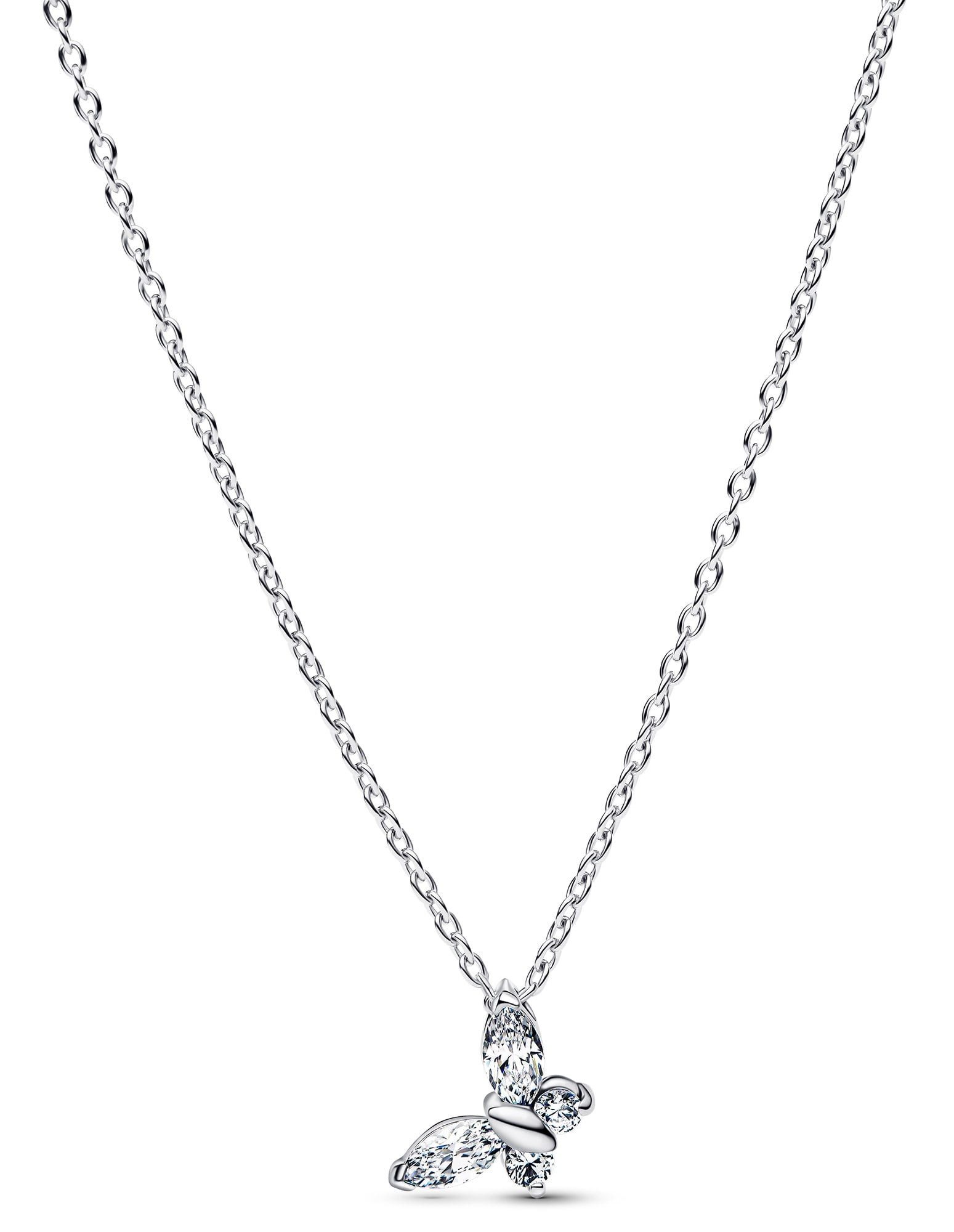 Kette mit Anhänger Damen-Silber Schmetterling