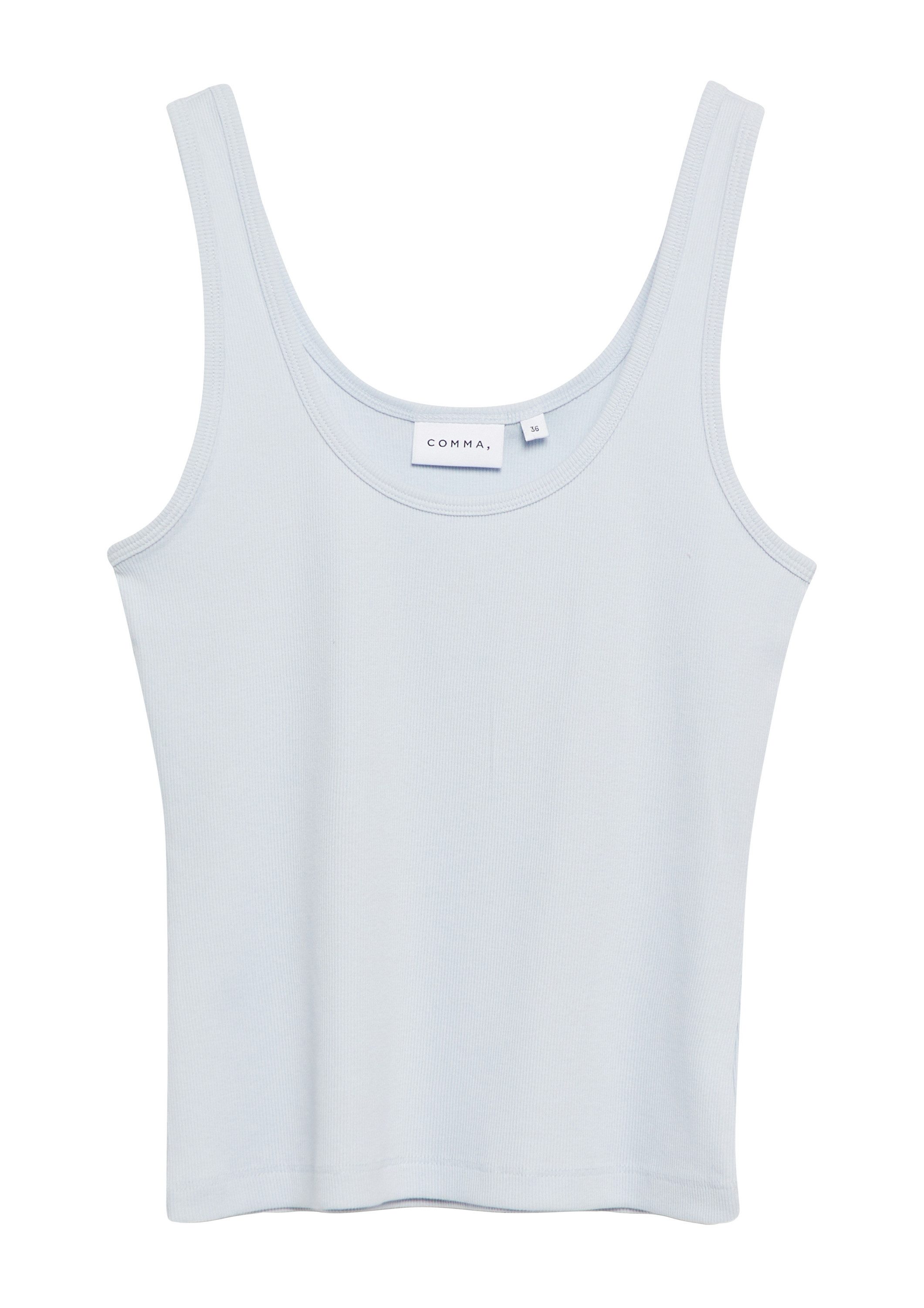 comma Muskelshirt T-Shirt Geripptes Tanktop