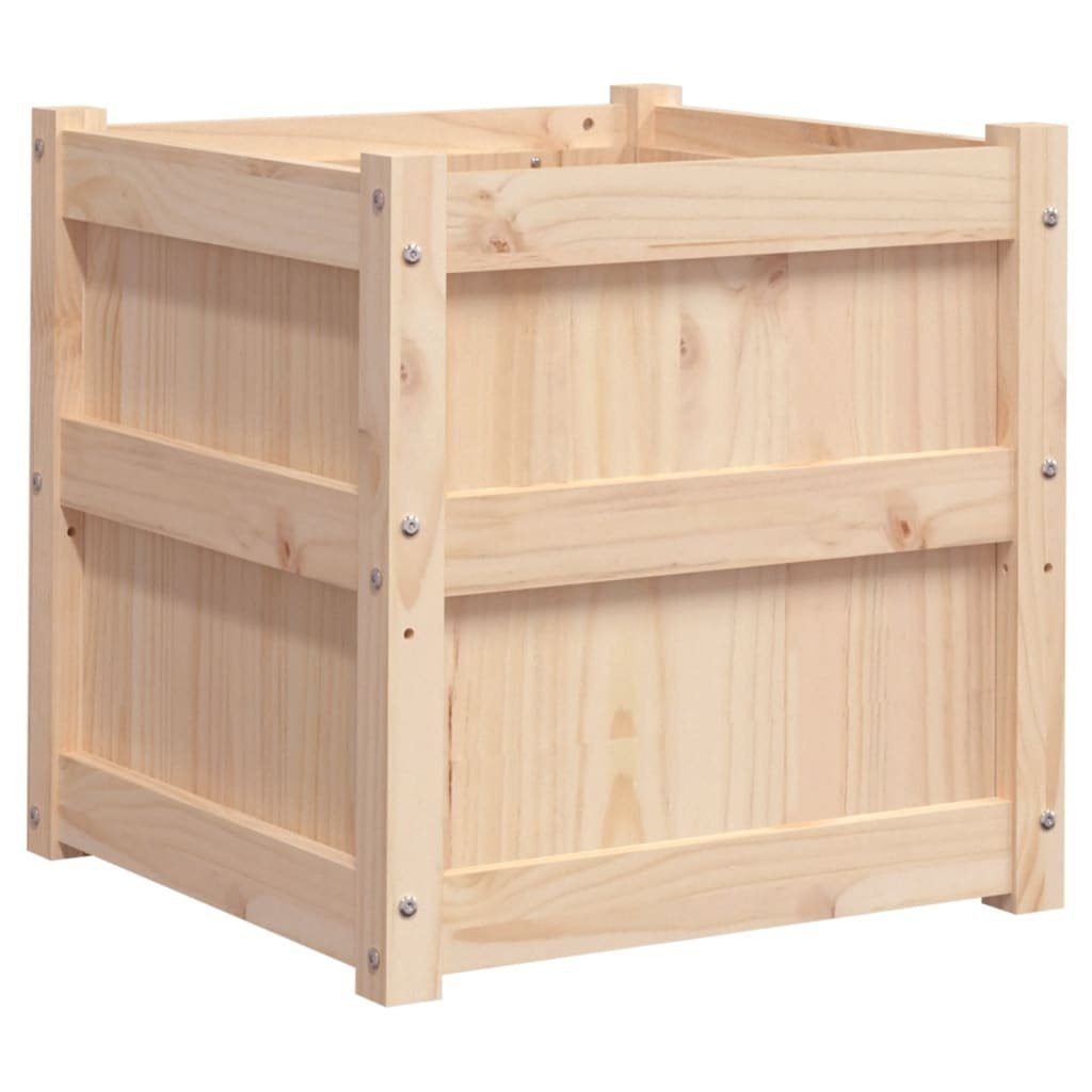 vidaXL Blumentopf Pflanzkübel 50x50x50 cm Massivholz Kiefer (1 St)