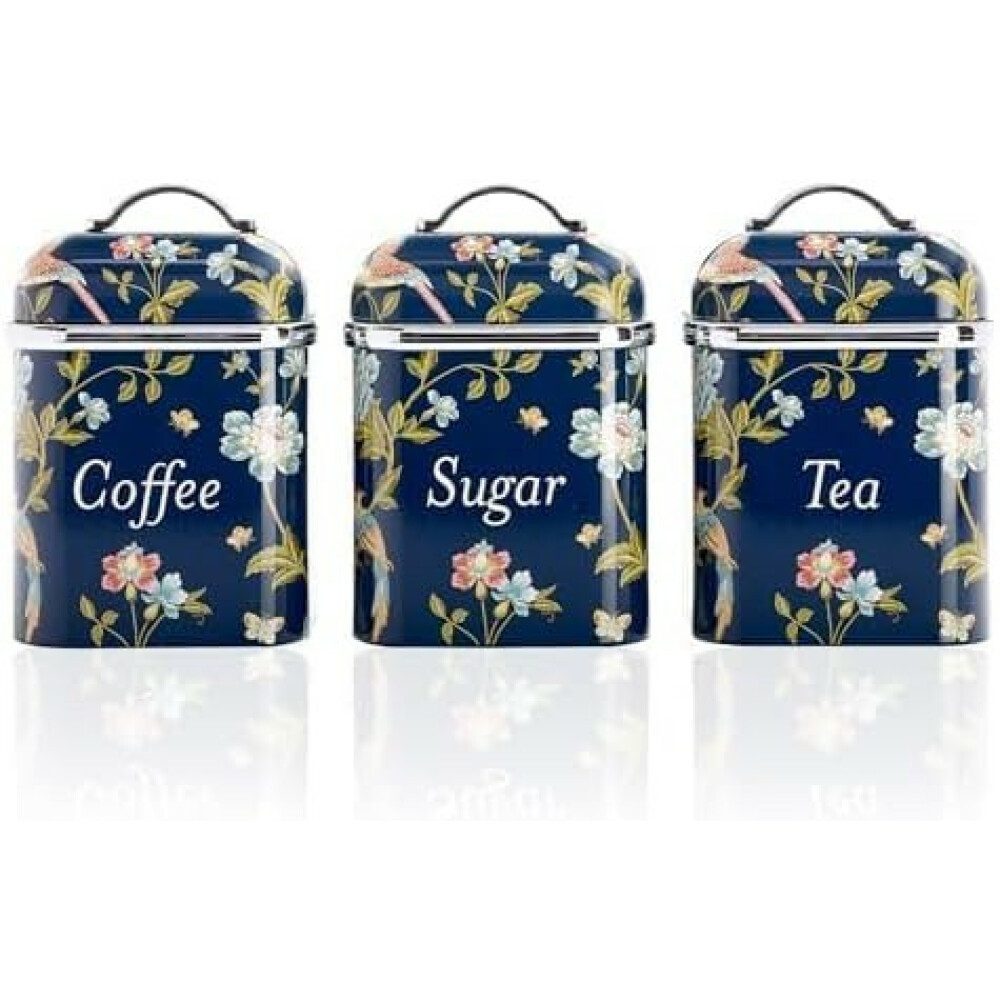 LAURA ASHLEY Zuckerstreuer VQ Laura Ashley Tee-, Kaffee- und Zucker Vorratsdosen 3er Set mit Elve, (1-tlg)