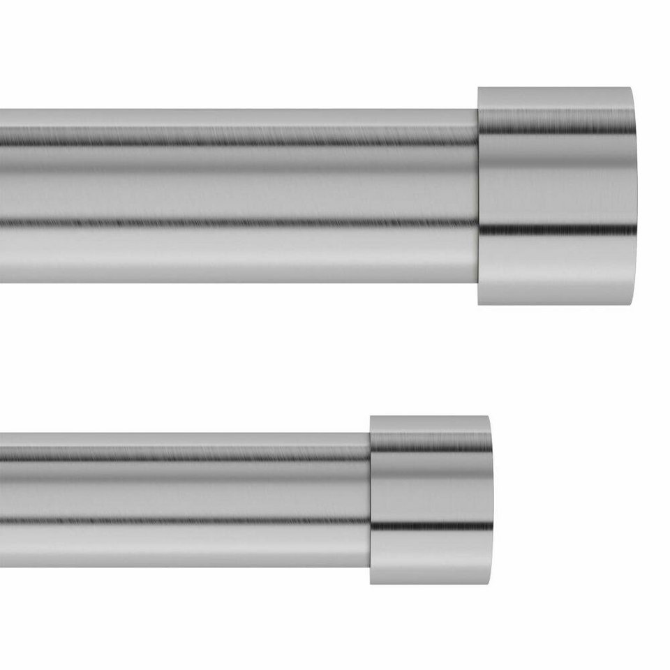 Gardinenstange Cappa 305 - 460 cm, Umbra, Ø 3,2 mm, 2-läufig, ausziehbar,  verschraubt, modernes und schlichtes Design
