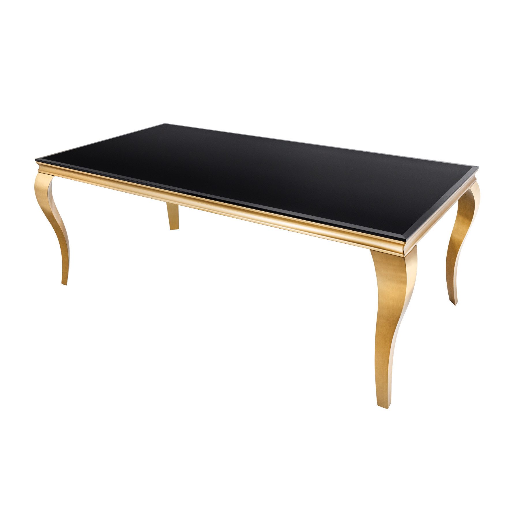 Esstisch MODERN BAROCK 180cm Schwarz Edelstahl