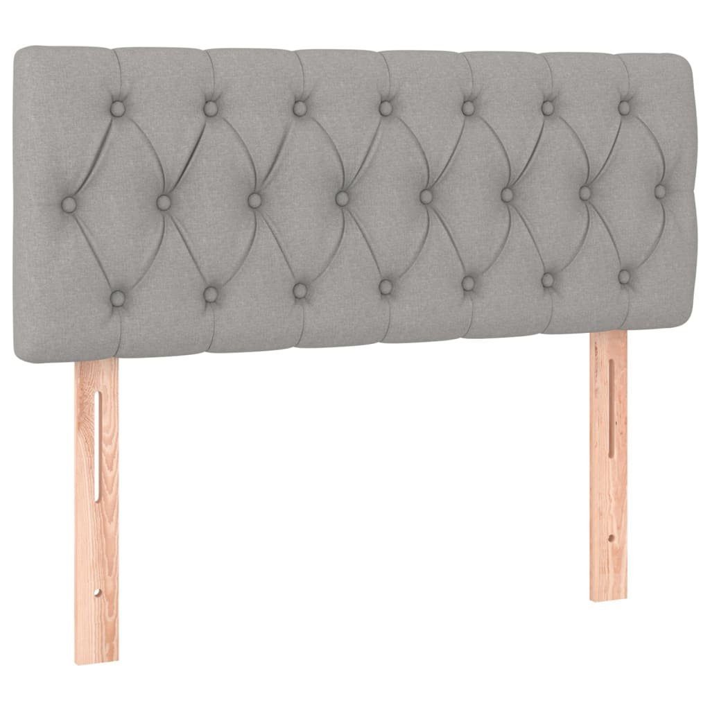 vidaXL Bett Kopfteil Hellgrau 90x7x78/88 cm Stoff (1-tlg)