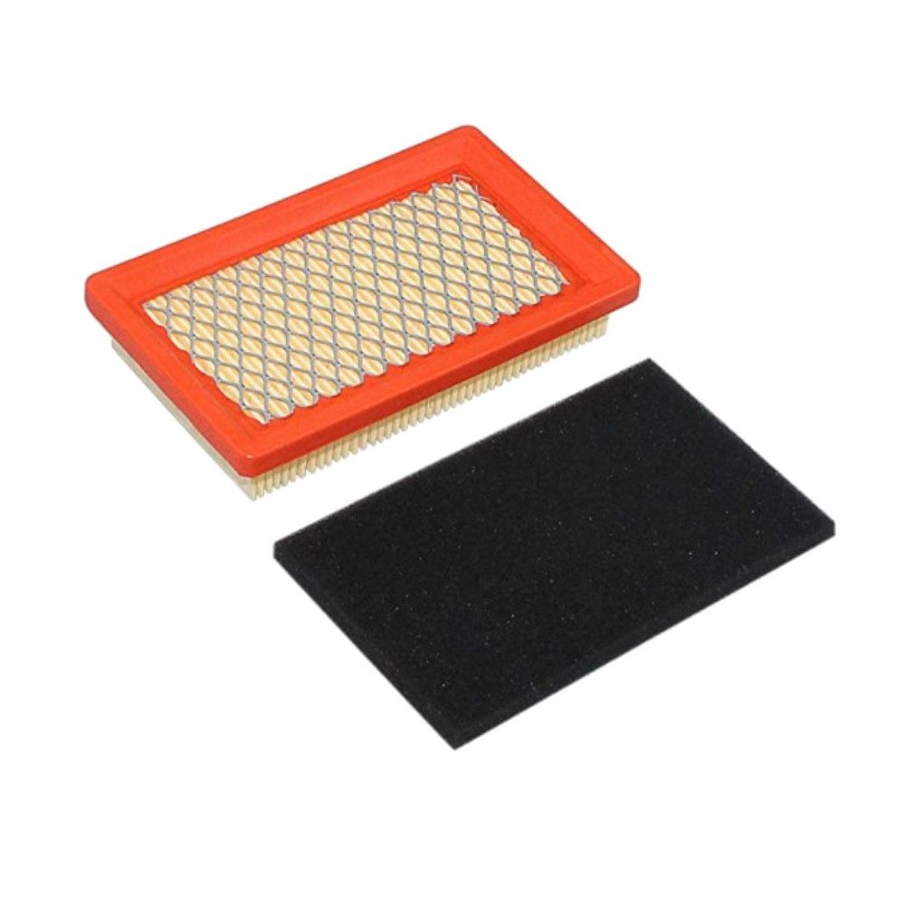 Trade-Shop Ersatzfilter inkl. Vorfilter passend für MTD Thorx / OHV 1P61 EH Rasenmäher, Zubehör für Rasenmäher / Rasenmäherroboter, Luftfilter-Set (Hauptfilter + Schaumstoff Vorfilter)