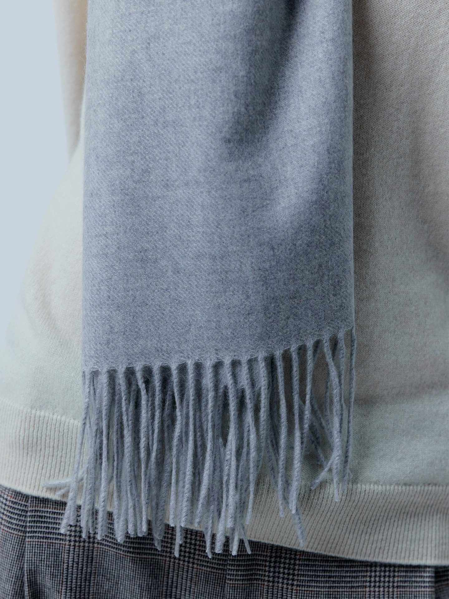 GOBI Cashmere Strickschal Weiter Fransenschal