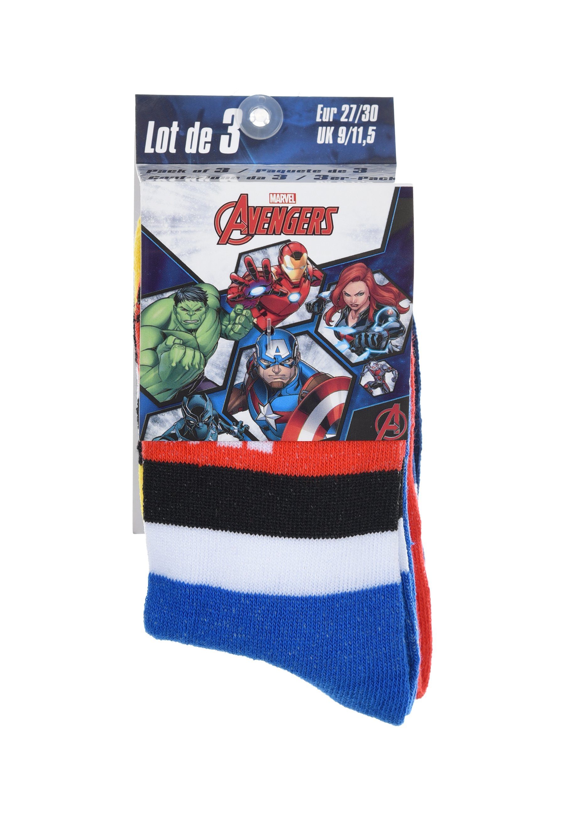 Socken America Iron The Kinder Jungen Spider-Man Man Strümpfe (3-Paar) Captain AVENGERS Socken