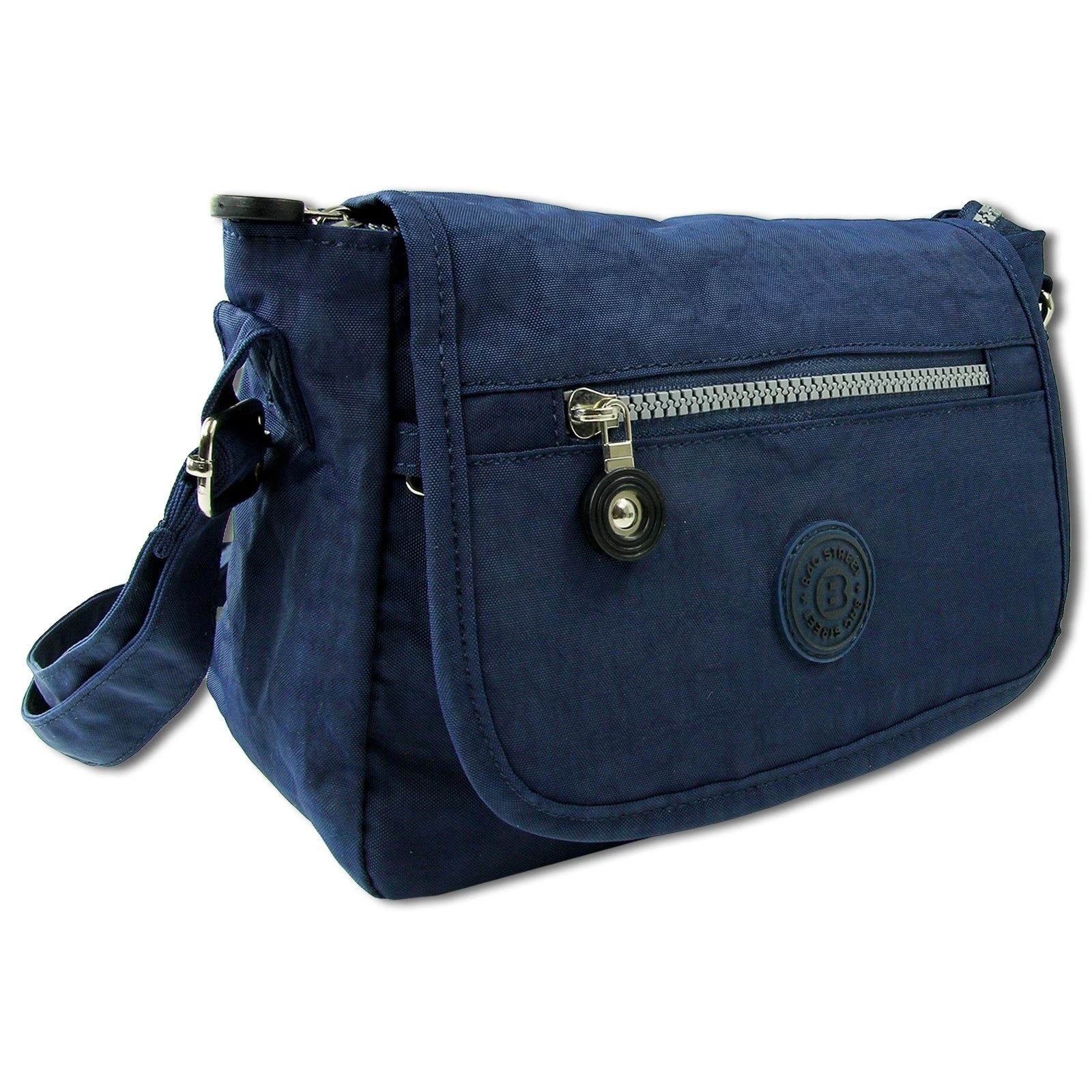 BAG STREET Umhängetasche Bag Street Nylon Umhängetasche navy Damen (Umhängetasche), Damen, Jugend Umhängetasche Nylon, blau ca. 22cm x ca. 15cm