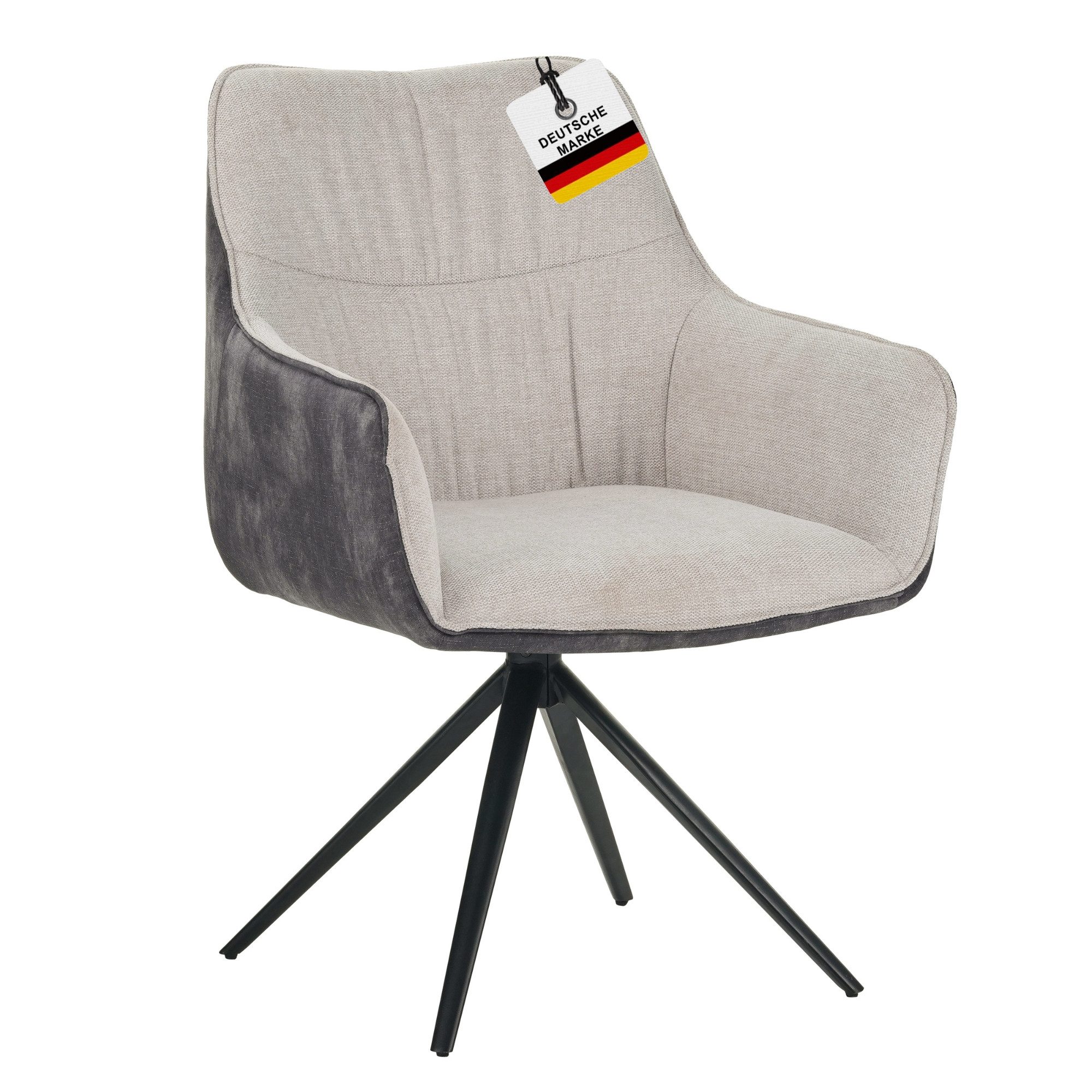 Albatros International Drehstuhl Drehstuhl Pula moderne Drehstühle fürs Esszimmer, Küche, Konferenzraum, Küchenstühle Esszimmerstühle mit Drehfunktion und dicker Polsterung