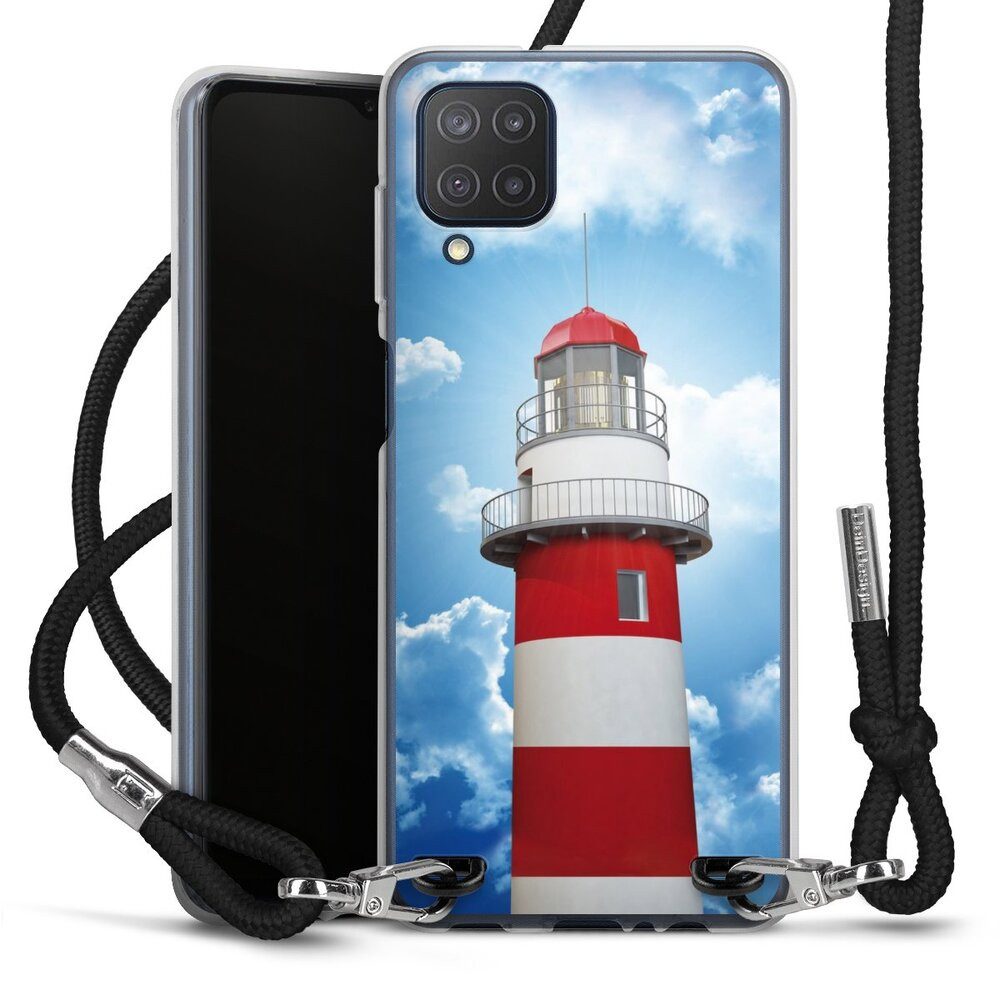DeinDesign Handyhülle Leuchtturm Wolke Himmel Leuchtturm, Samsung Galaxy M12 Handykette Hülle mit Band Case zum Umhängen