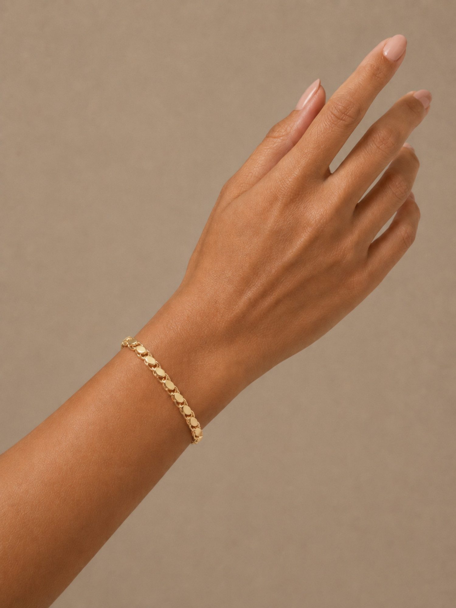 Antares Gold Goldarmband Luna 14-karätige, 585 er Gold Schmuck, 18 cm, Schmuckbox, Echtheitszertifikat und versicherte Zustellung