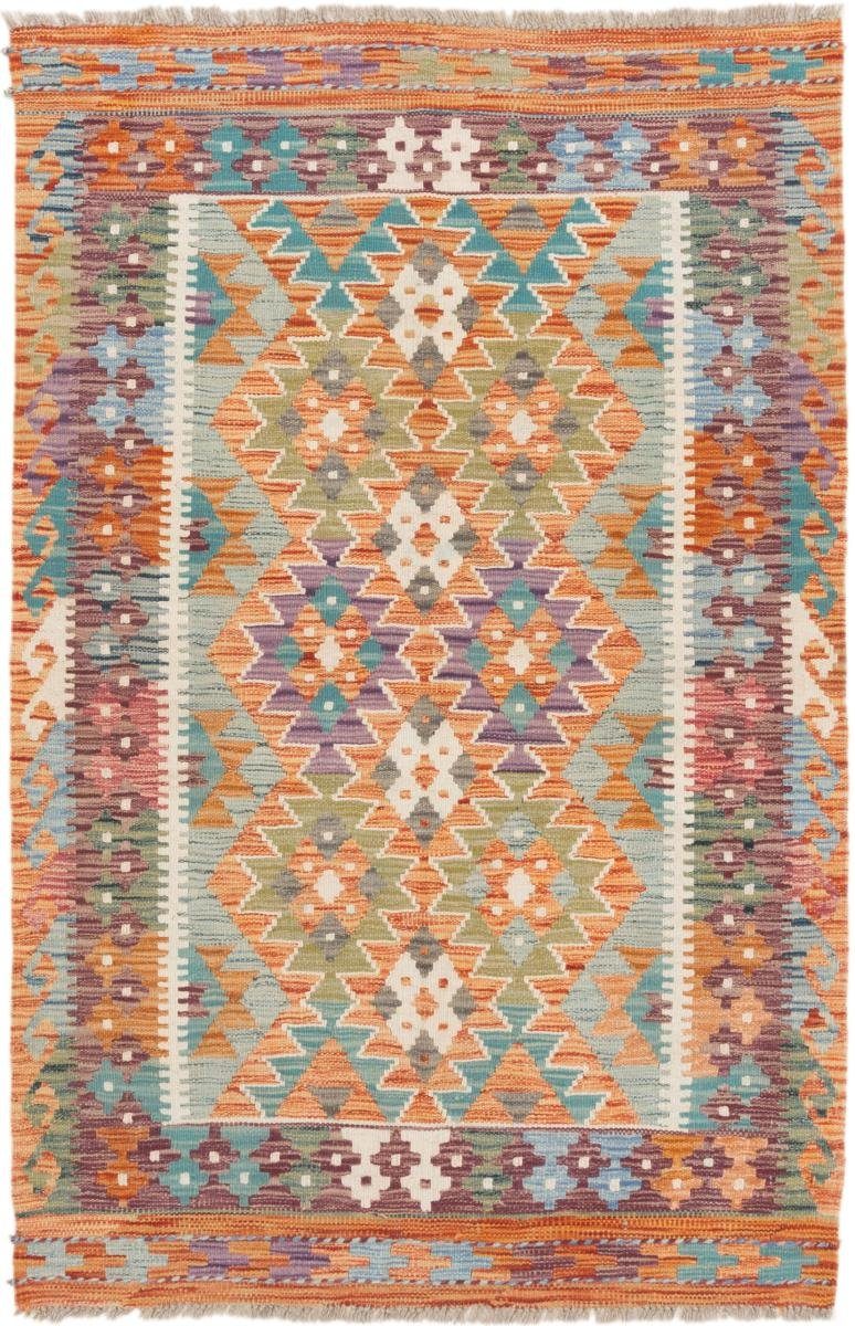 Orientteppich Kelim Afghan 99x152 Handgewebter Orientteppich, Nain Trading, rechteckig, Höhe: 3 mm