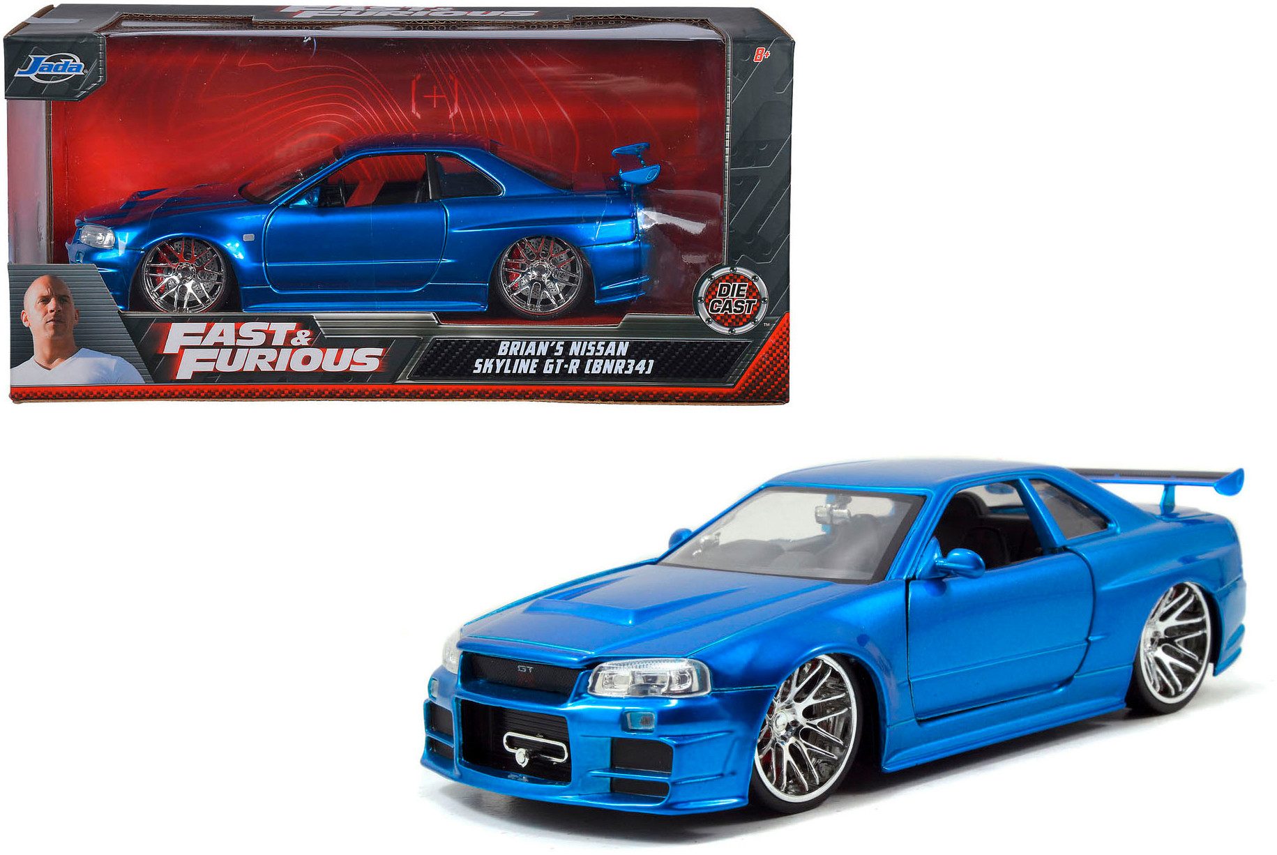 Spielzeug-Auto Fast & Furious 2002 Nissan Skyline 1:24