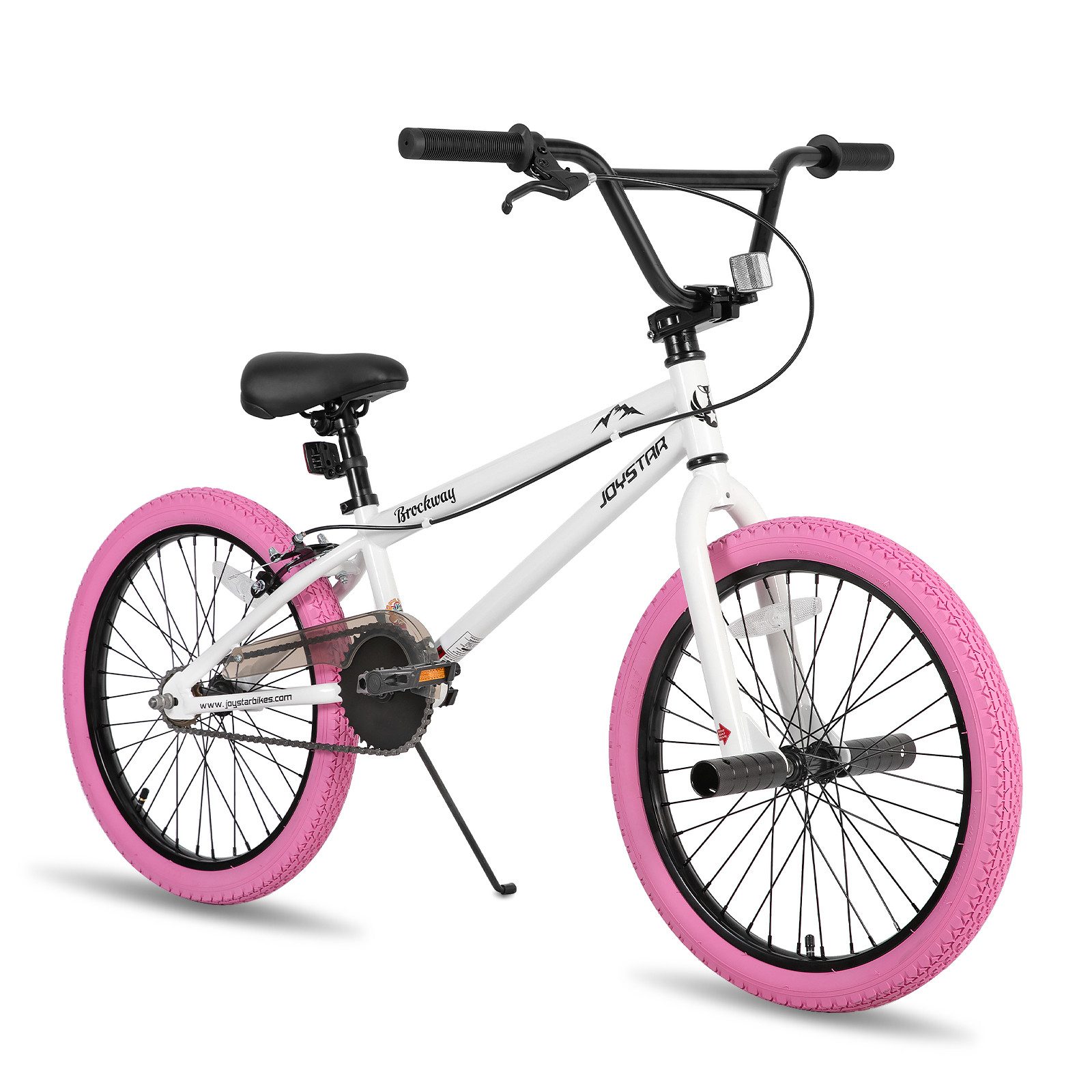 JOYSTAR Kinderfahrrad 20 Zoll BMX Fahrrad für Jungen Mädchen im Alter von 7-12 Jahren, Freestyle, Doppelbremsen, 2 pegs, Kettenschutz, Singlespeed