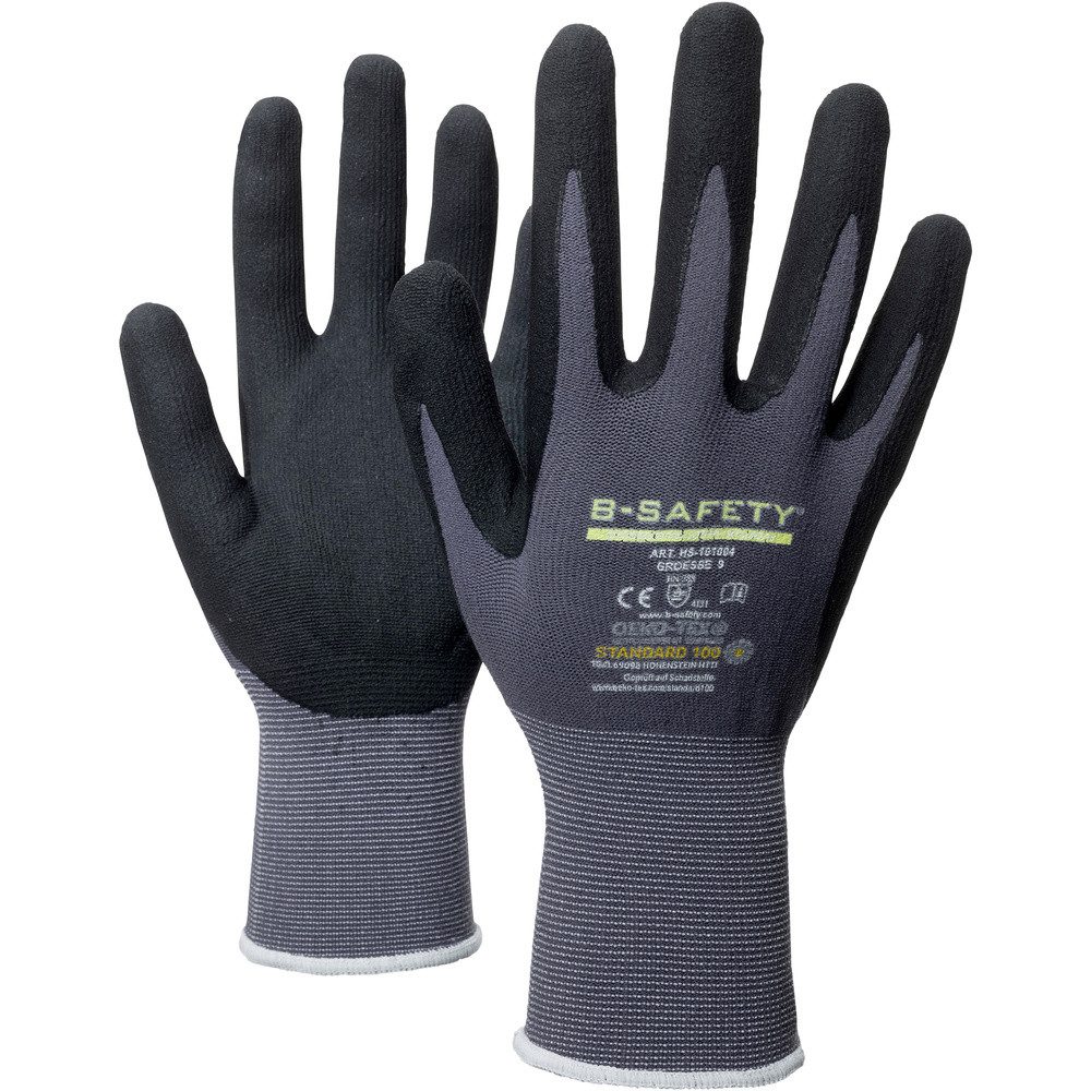 B-Safety Arbeitshandschuhe B-SAFETY ClassicLine Nitril HS-101004-9 Nitril Arbeitshandschuh Größe