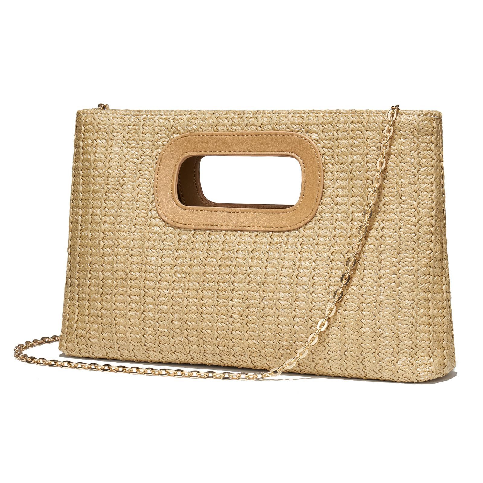 Coonoor Strandtasche Stroh-Clutch für Damen mit Henkel – Sommerhandtasche ( günstig online kaufen