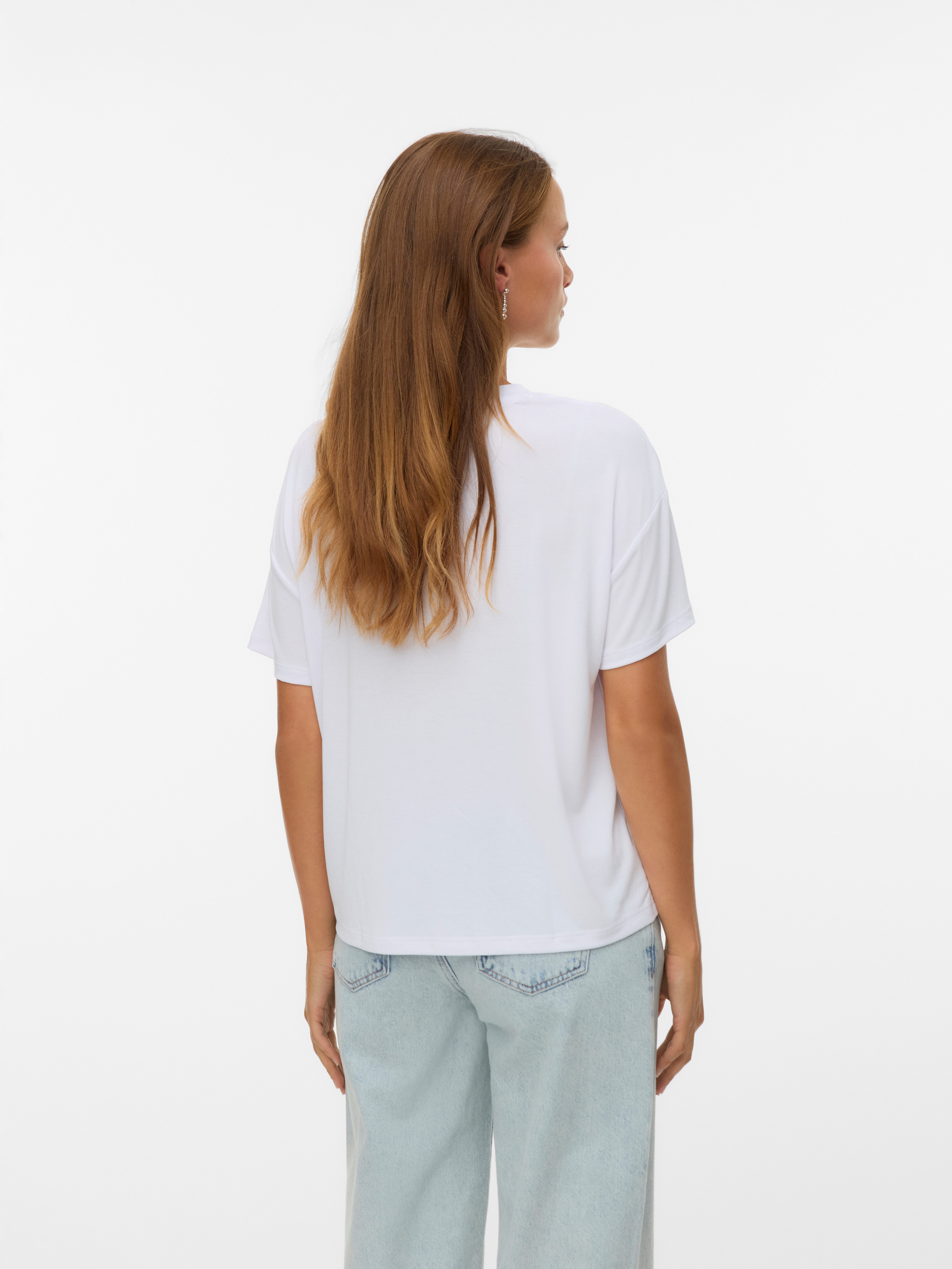 Vero Moda Kurzarmshirt VMFILLI 2/4 TEE JRS NOOS Materialmix, relaxed fit günstig online kaufen