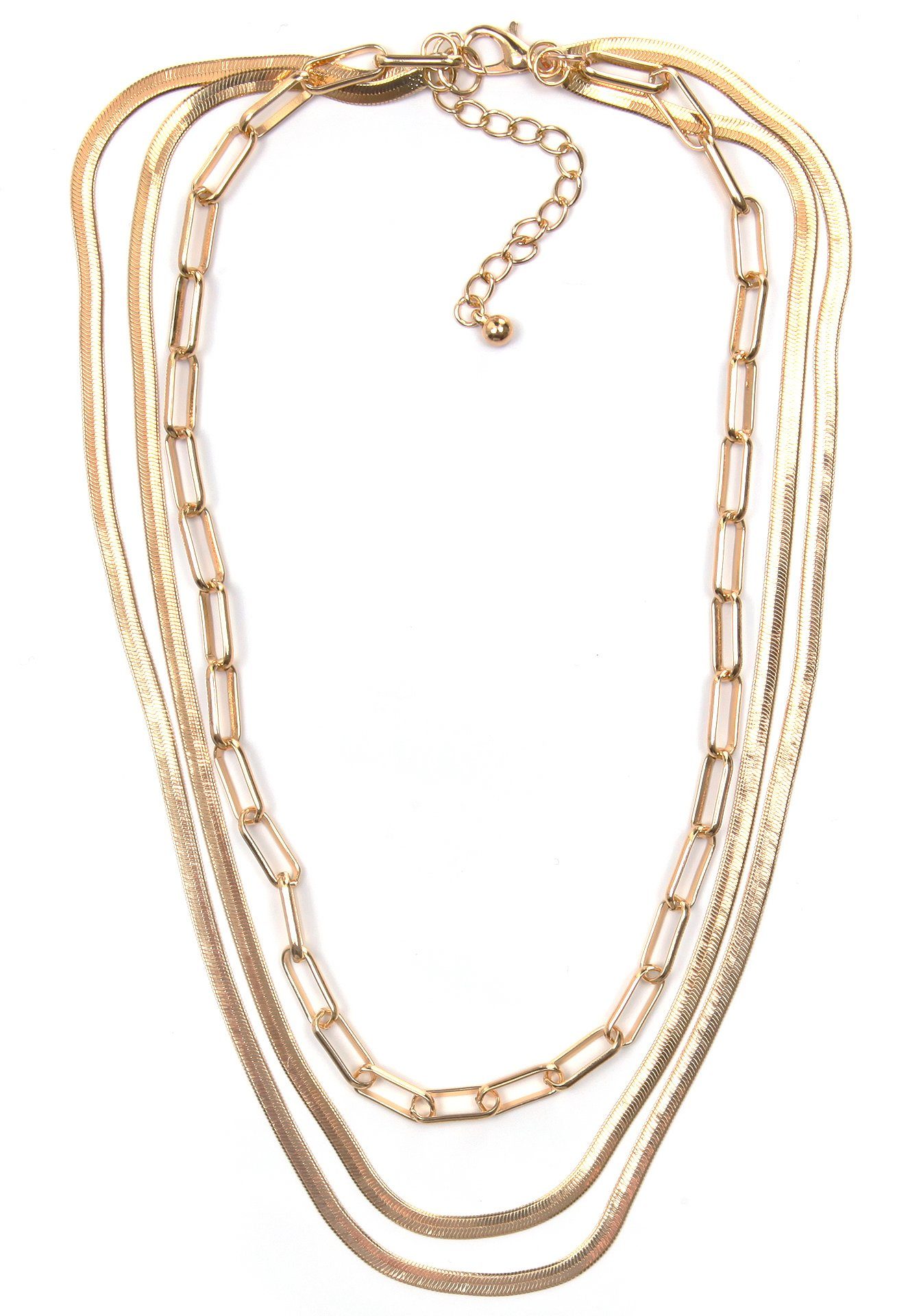 Gliederkette Collier Halsschmuck Layering-Look Firetti