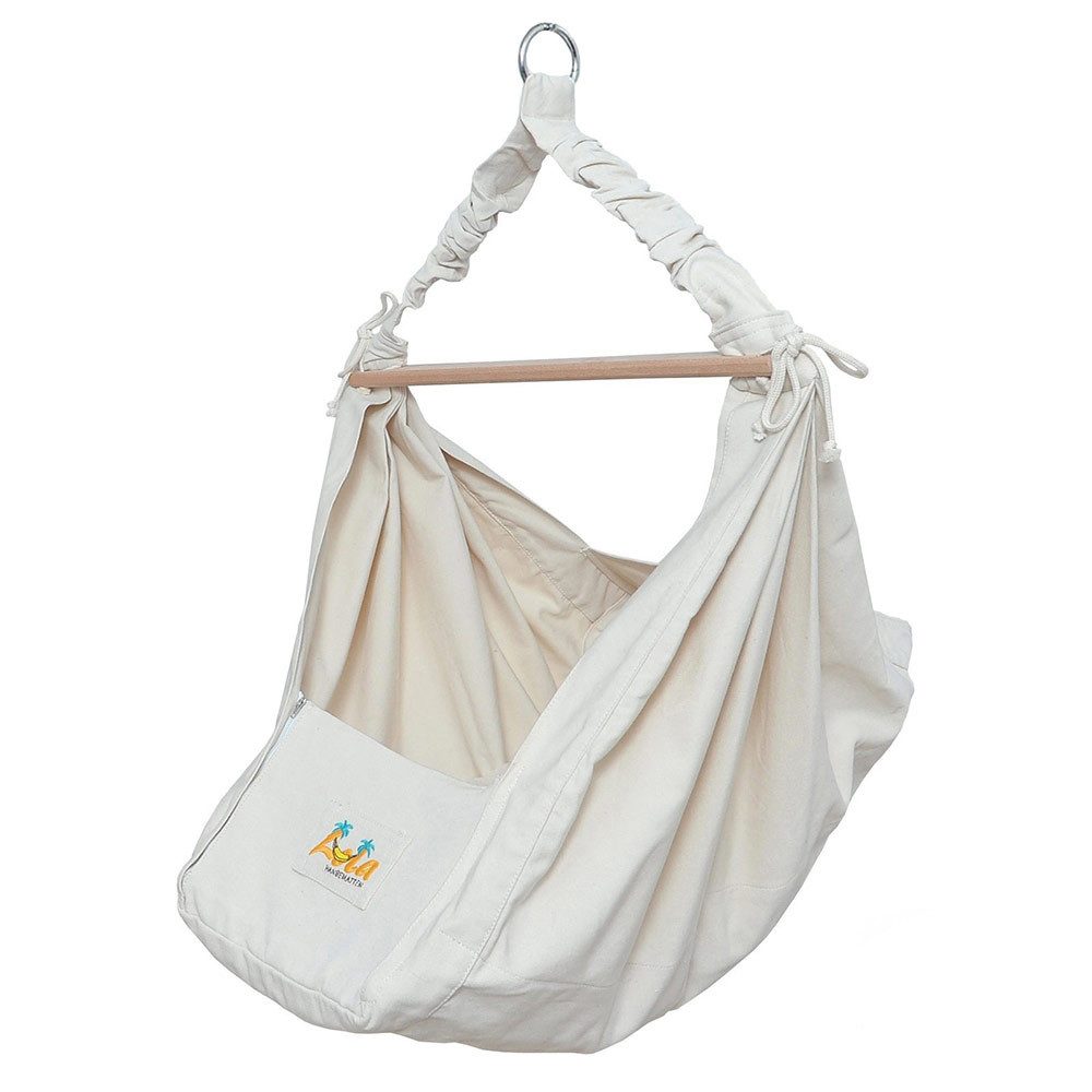 Lola Hängematten Hängematte Lola Babyhängematte Babywiege YoYo natur Set mit Thermomatratze