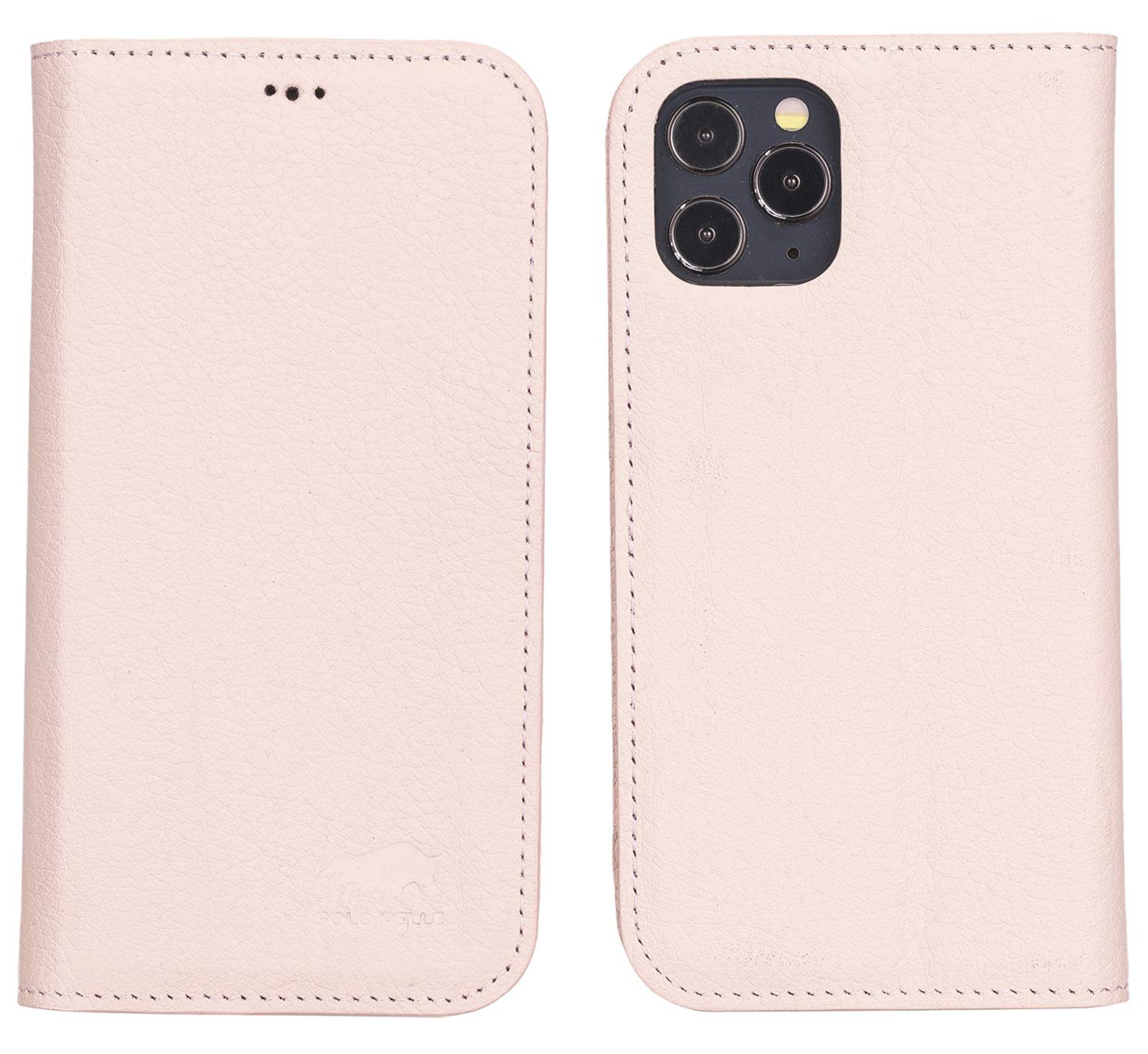 Solo Pelle Smartphonetasche aufklappbare Lederhülle für iPhone 12 Pro Max 6.7 Zoll inkl. 1