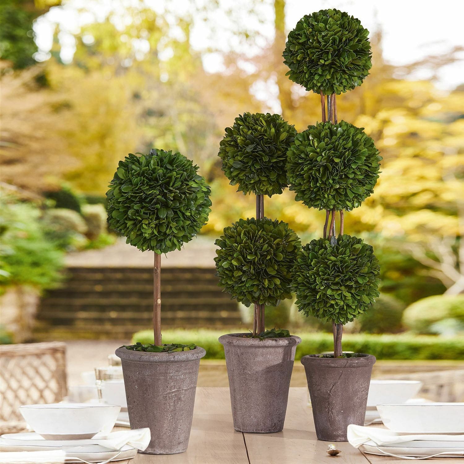 Kunstblume Deko-Baum 3er Set Dunjes grün, günstig online kaufen