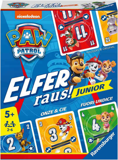 Ravensburger Spiel, PAW Patrol Elfer raus! Junior, Made in Europe; FSC® - schützt Wald - weltweit