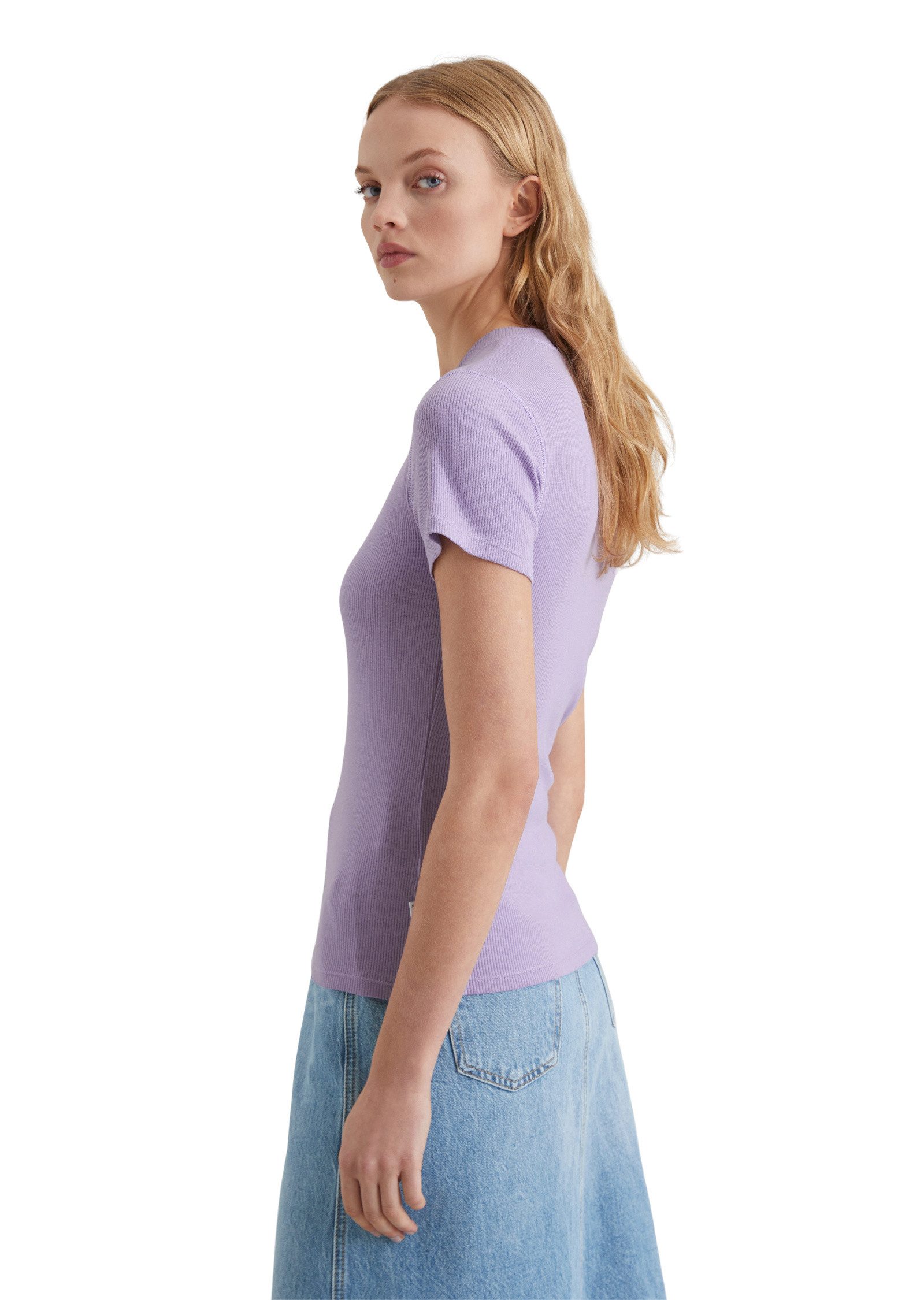 Marc O'Polo DENIM T-Shirt aus Rippjersey günstig online kaufen