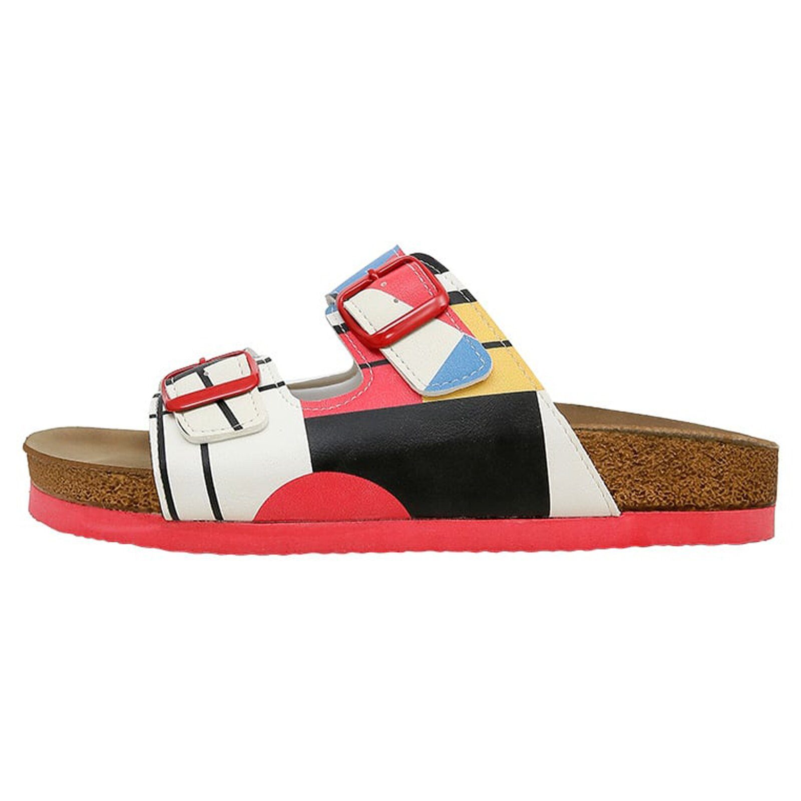 DOGO Stella Pantolette Bauhaus Birdie Damen Sandalen Pantolette Handgeferti günstig online kaufen