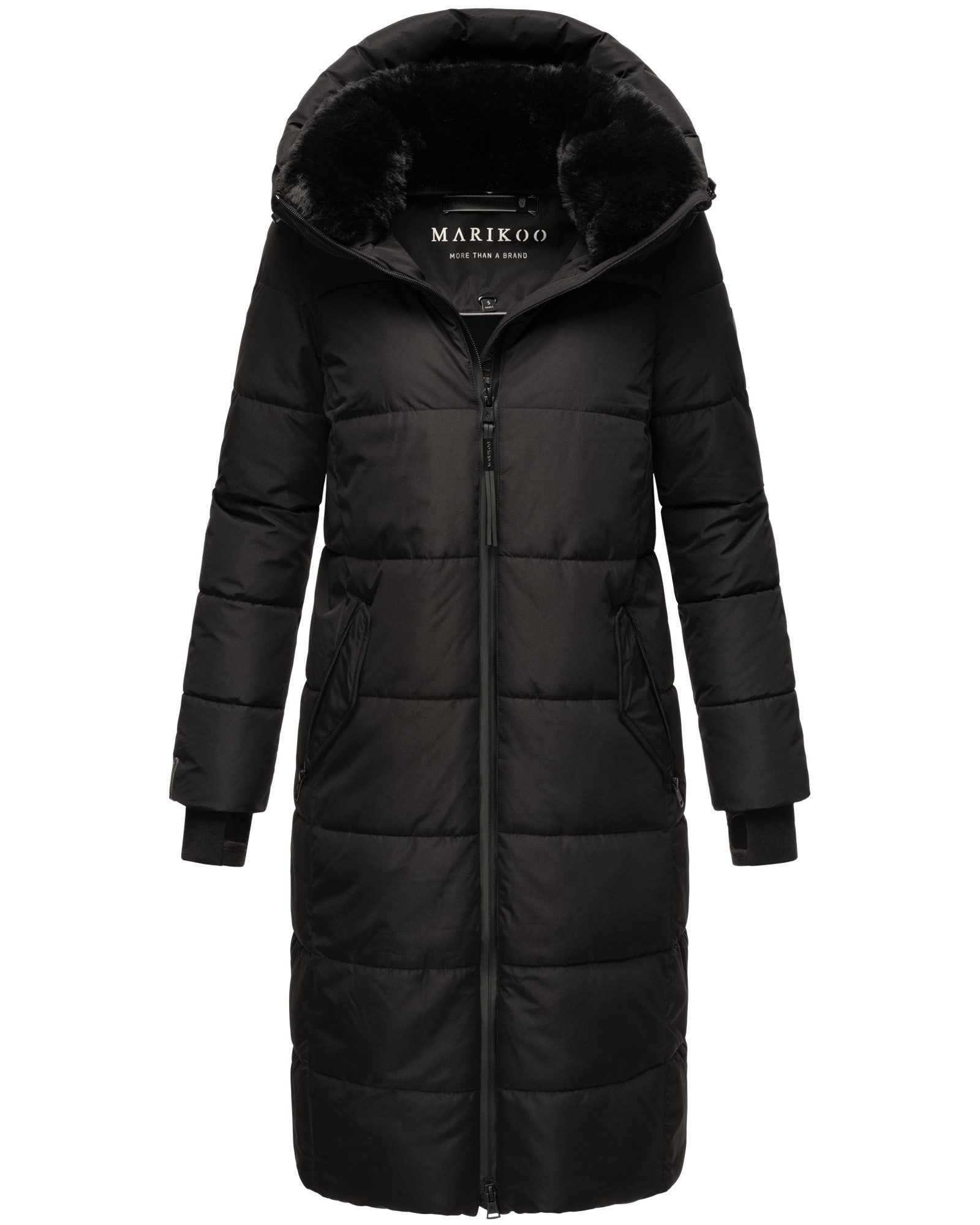 Marikoo Steppjacke Zuraraa XVI langer Winter Mantel gesteppt – Bild 4 von 5