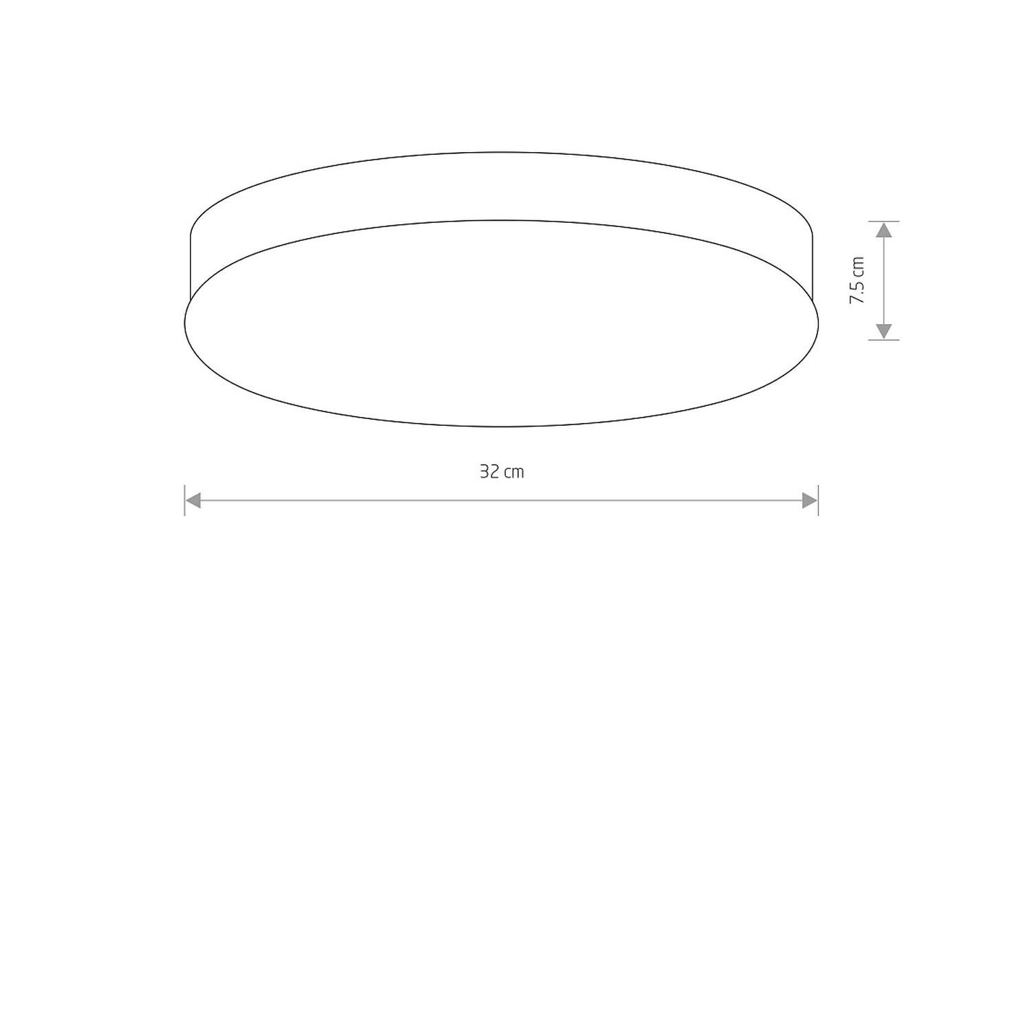 Licht-Erlebnisse Schirm Leuchtmittel, Schwarz flach cm 32 rund Glas KAGERA, ohne Badlampe Deckenleuchte