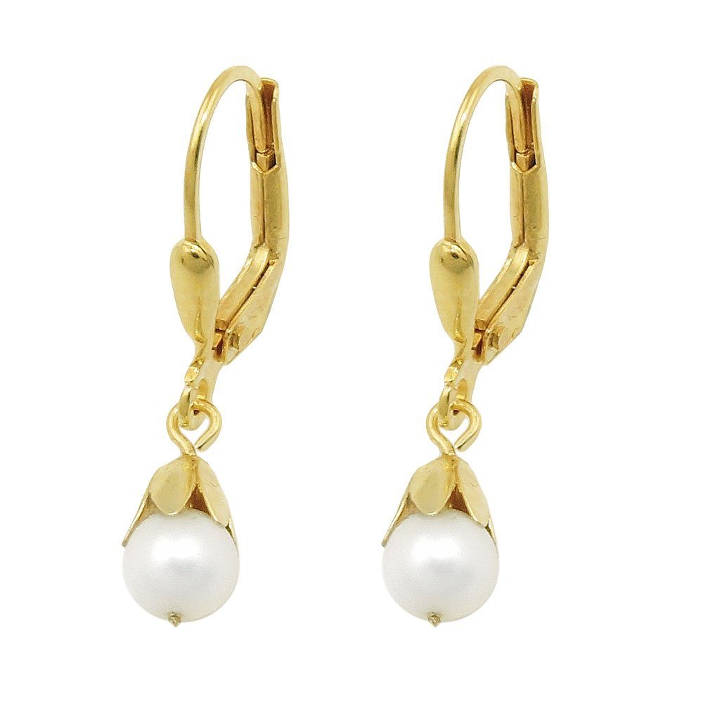 Erario D'Or Perlenohrringe Ohrringe glänzend Perlen 9Kt GOLD