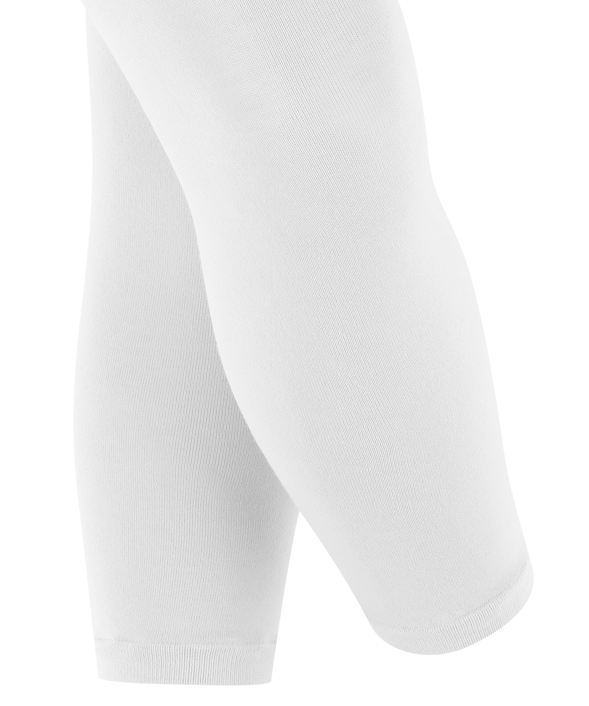 St) (1 white aus hautfreundlicher FALKE Touch Strickstrumpfleggings Cotton (2000) Baumwolle