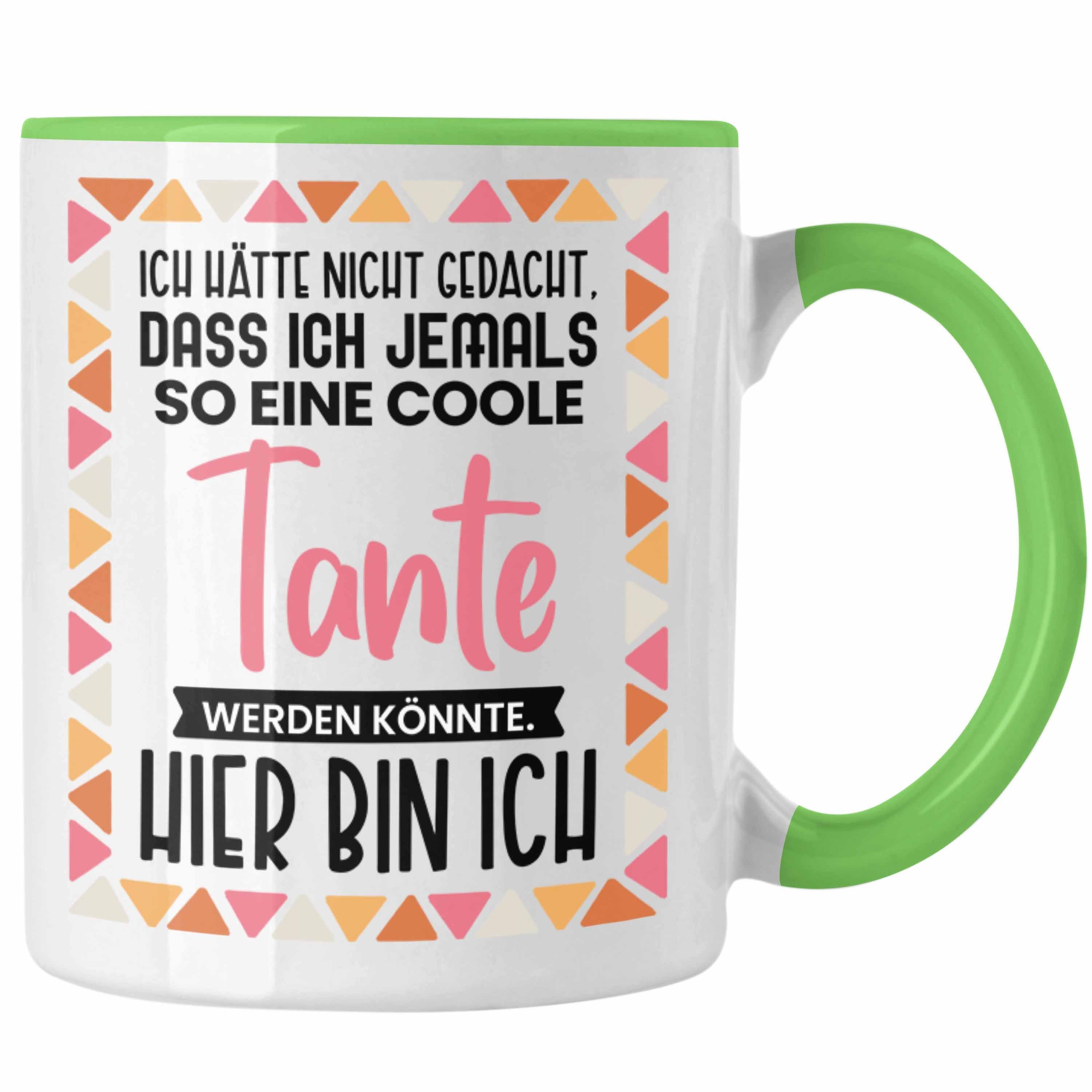 Trendation Tasse Trendation - Tasse von Geburtstag Geschenkideen Grün Beste Nichte Bin Tante Ich Lieblingstante Weihnachten Hier Lustig Geschenk Ever