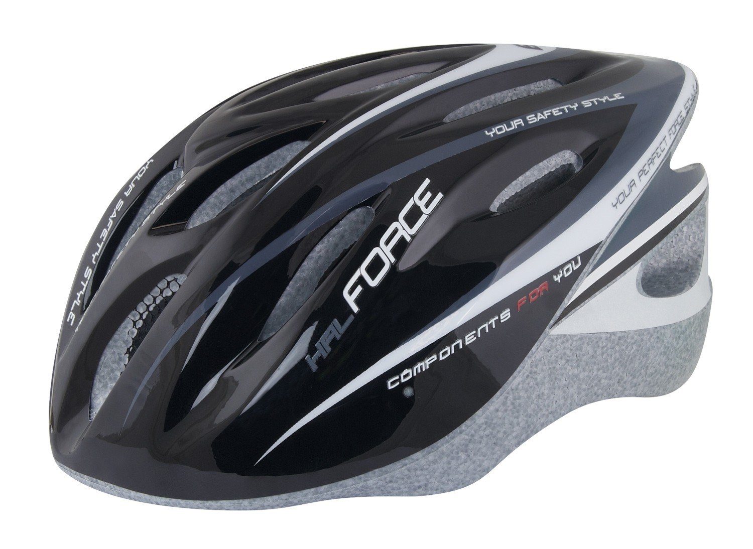 Fahrradhelm Helm FORCE HAL schwarz Gr XS-S