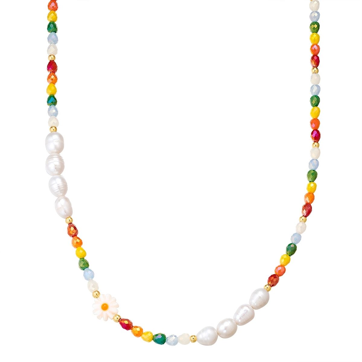Yokoamii Collier Blume gelbgold