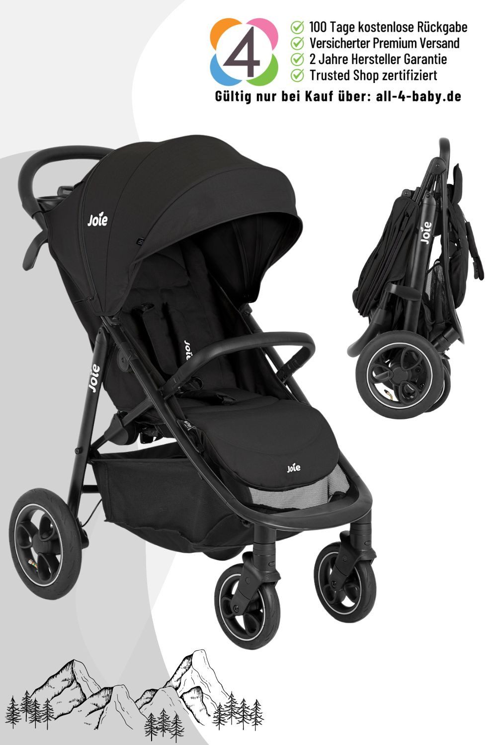Joie Kinder-Buggy Litetrax Pro Air Buggy / Sportwagen / Kinderwagen