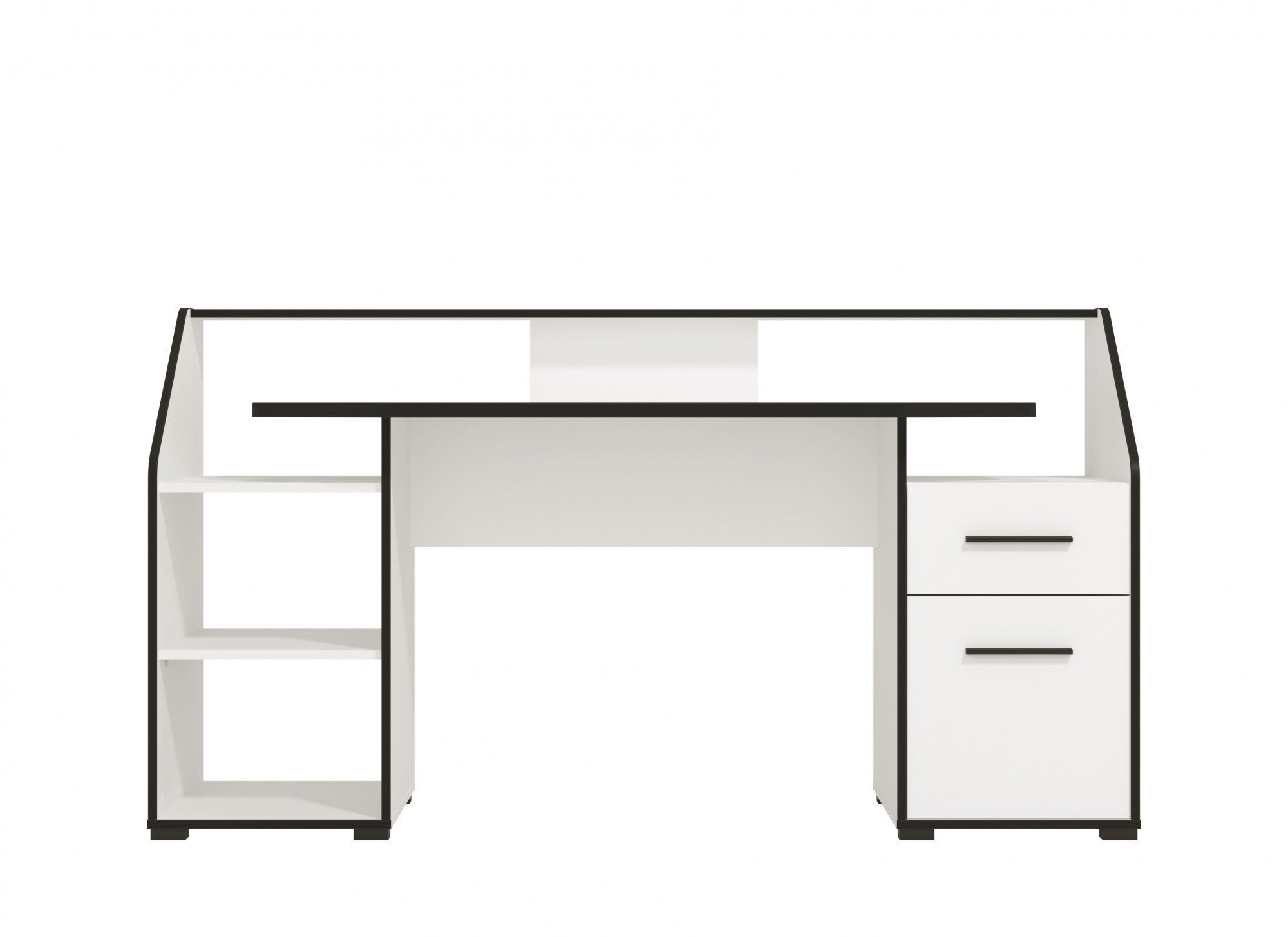 Places of Style Schreibtisch Bletchley, mit vielen Stauraummöglichkeiten Opaque weiß | Kinderschreibtische