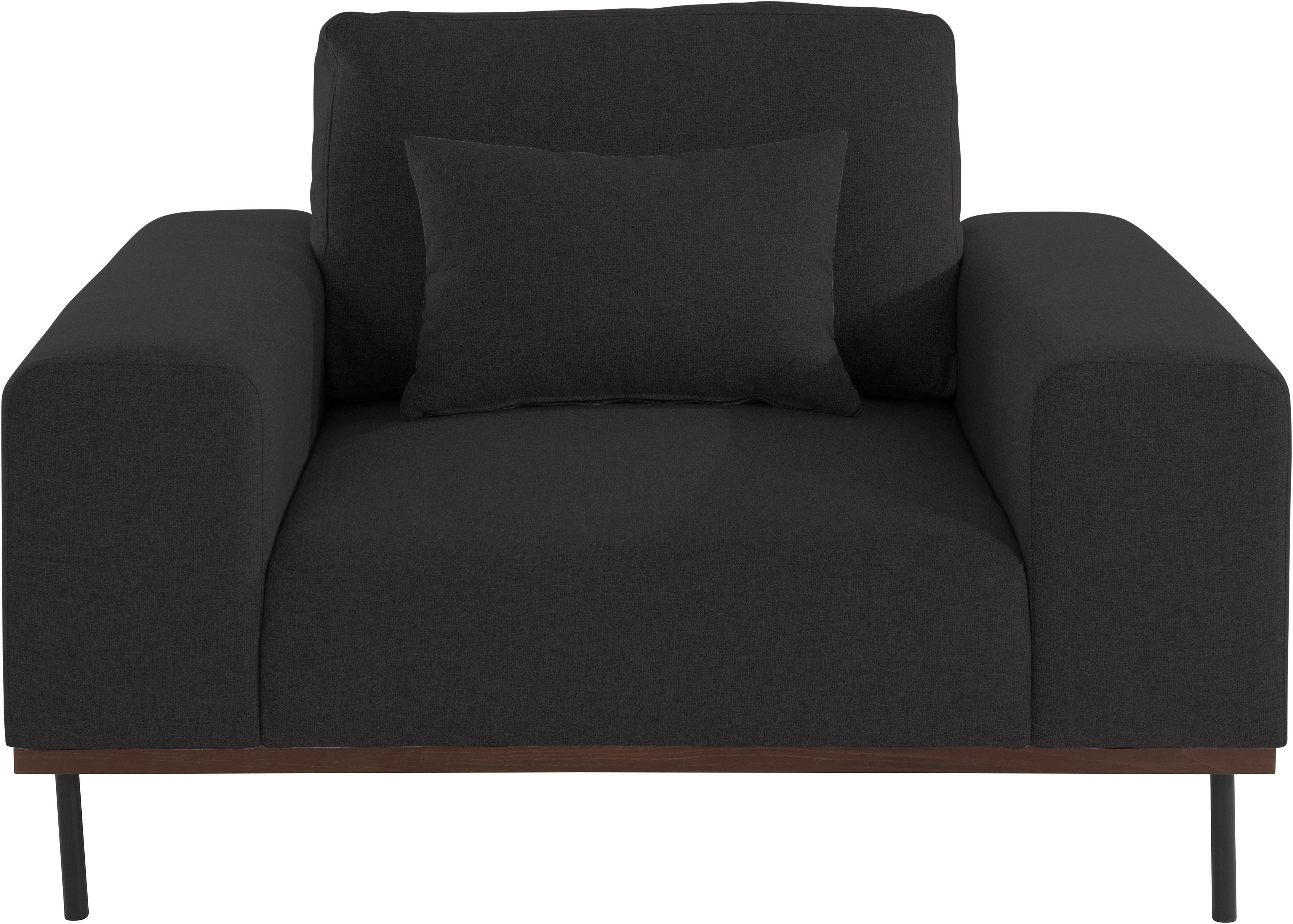 andas Loveseat Mikael, gebeizter Holzrahmen; passend zur Serie 'Mikael', incl. Zierkissen