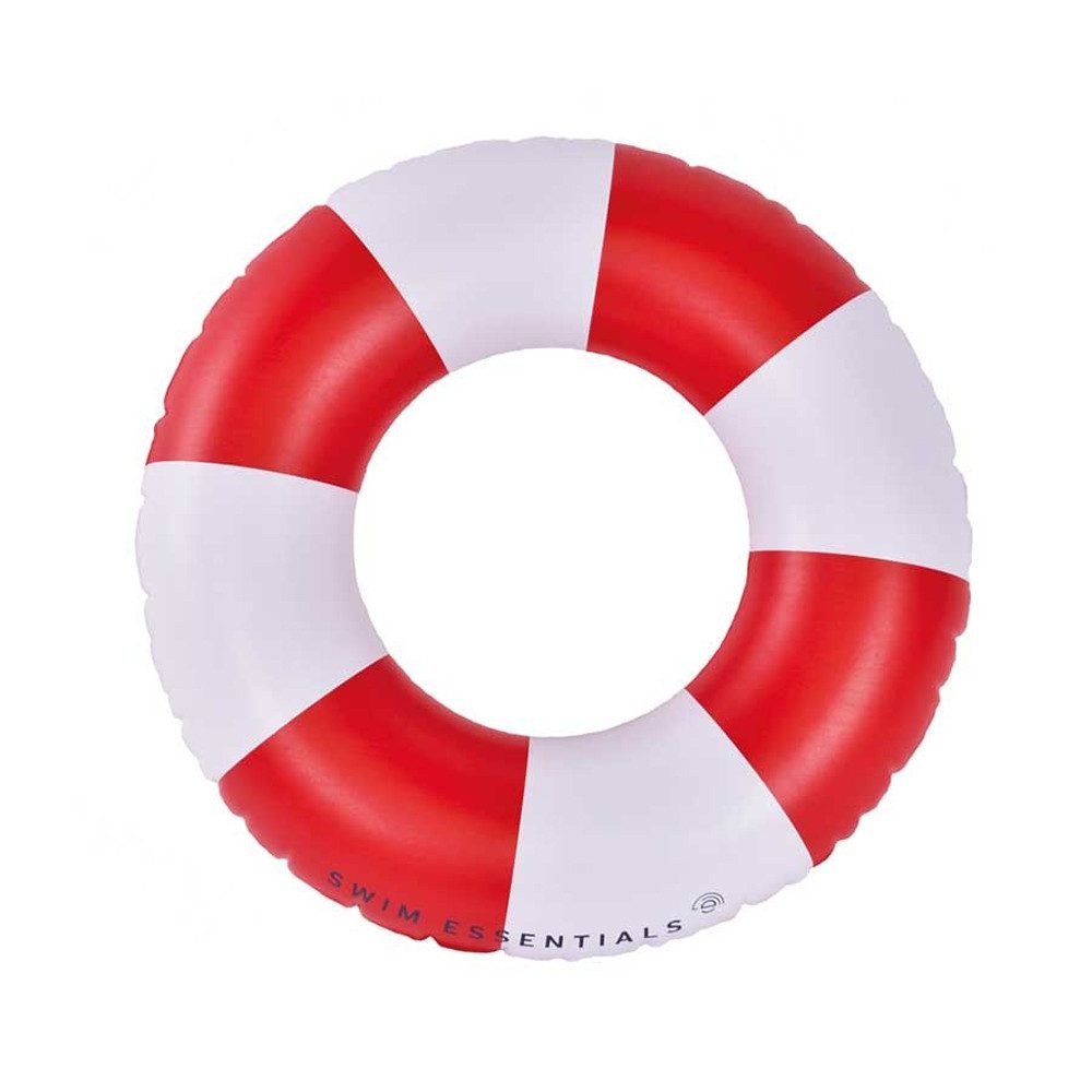 Swim Essentials Schwimmring in Rettungsring Optik Ø 55 cm PVC rot weiß Pool Spaß Baden Kinder
