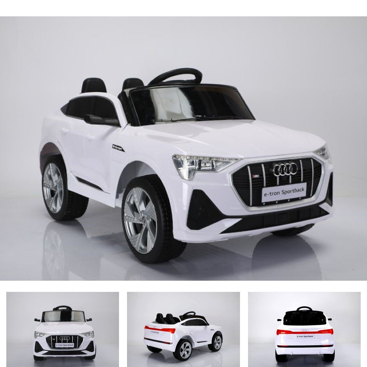 ES-Toys Elektro-Kinderauto Elektroauto Audi E-Tron, Belastbarkeit 30 kg, Sportback, Stoßdämpfer, Fernbedienung