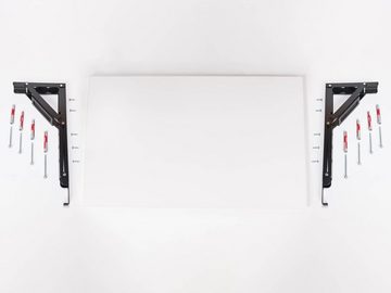 hibitaro Klapptisch Wandklapptisch, Inkl. Tischplatte Weiß Dekor 1000 x 600 x 25 mm (1-St)