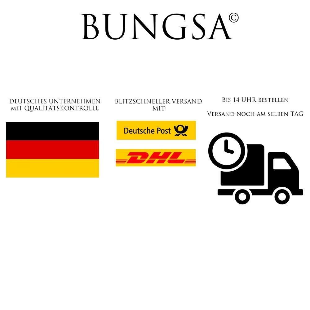 BUNGSA Fingerring 49 (15.6) Ring überlappende Dreiecke sandestahlt roségold Damen (Ring, 1-tlg), Frauen Mädchen