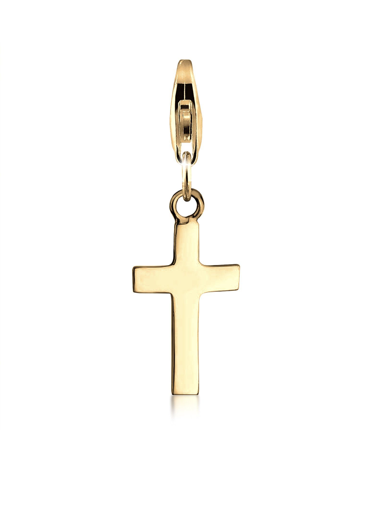 Nenalina Charm-Einhänger Kreuz Symbol Anhänger Kommunion 925 Silber, Kreuz
