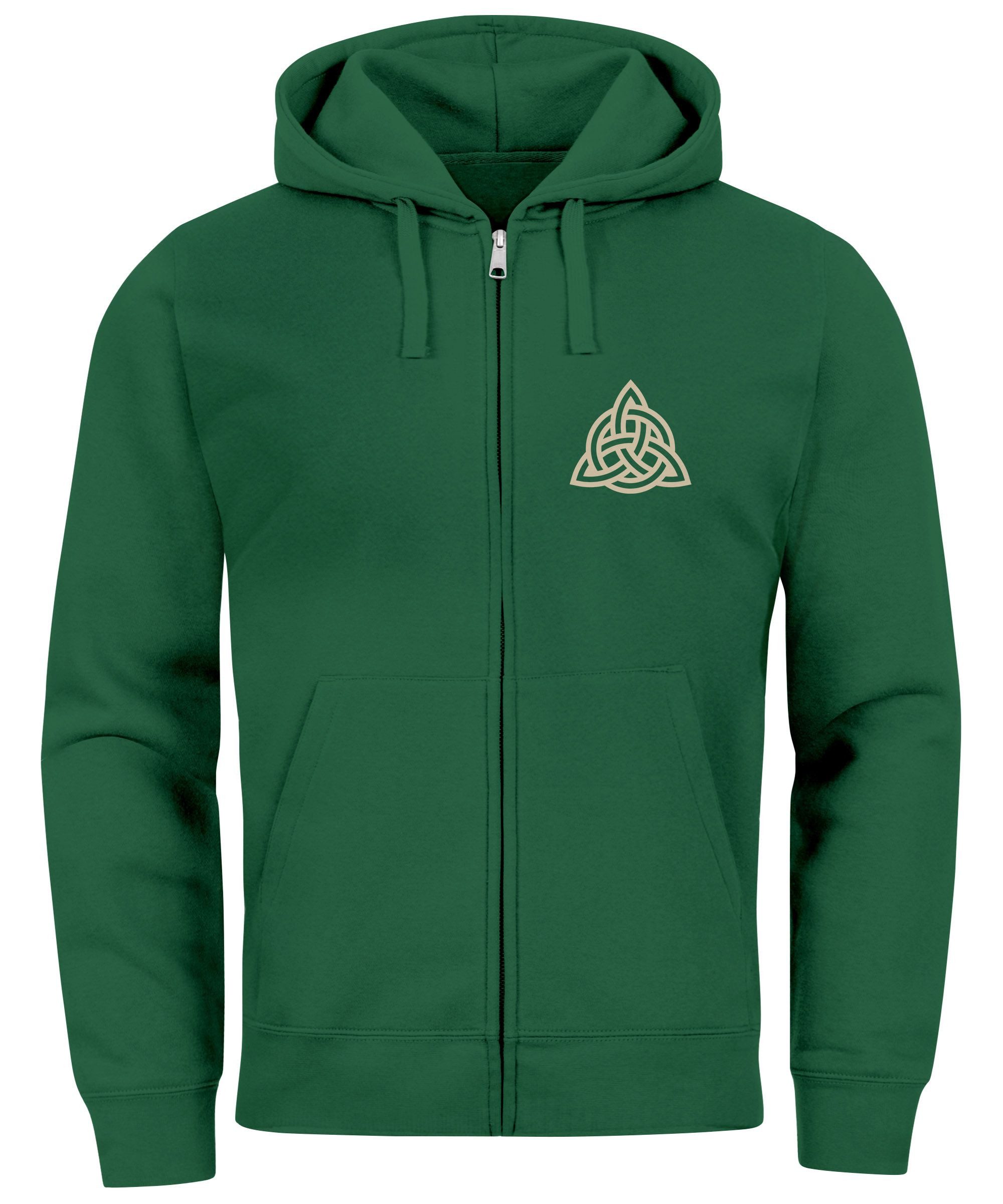 Neverless Sweatjacke Zip Hoodie Herren Sweatjacke mit Kapuze Logo Wikinger nordische