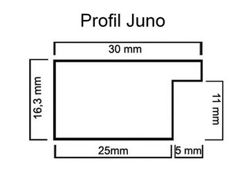 myposterframe Einzelrahmen Bilderrahmen Vintage Juno, (1 Stück), 20,3x25,4 cm, Gold Antik, MDF