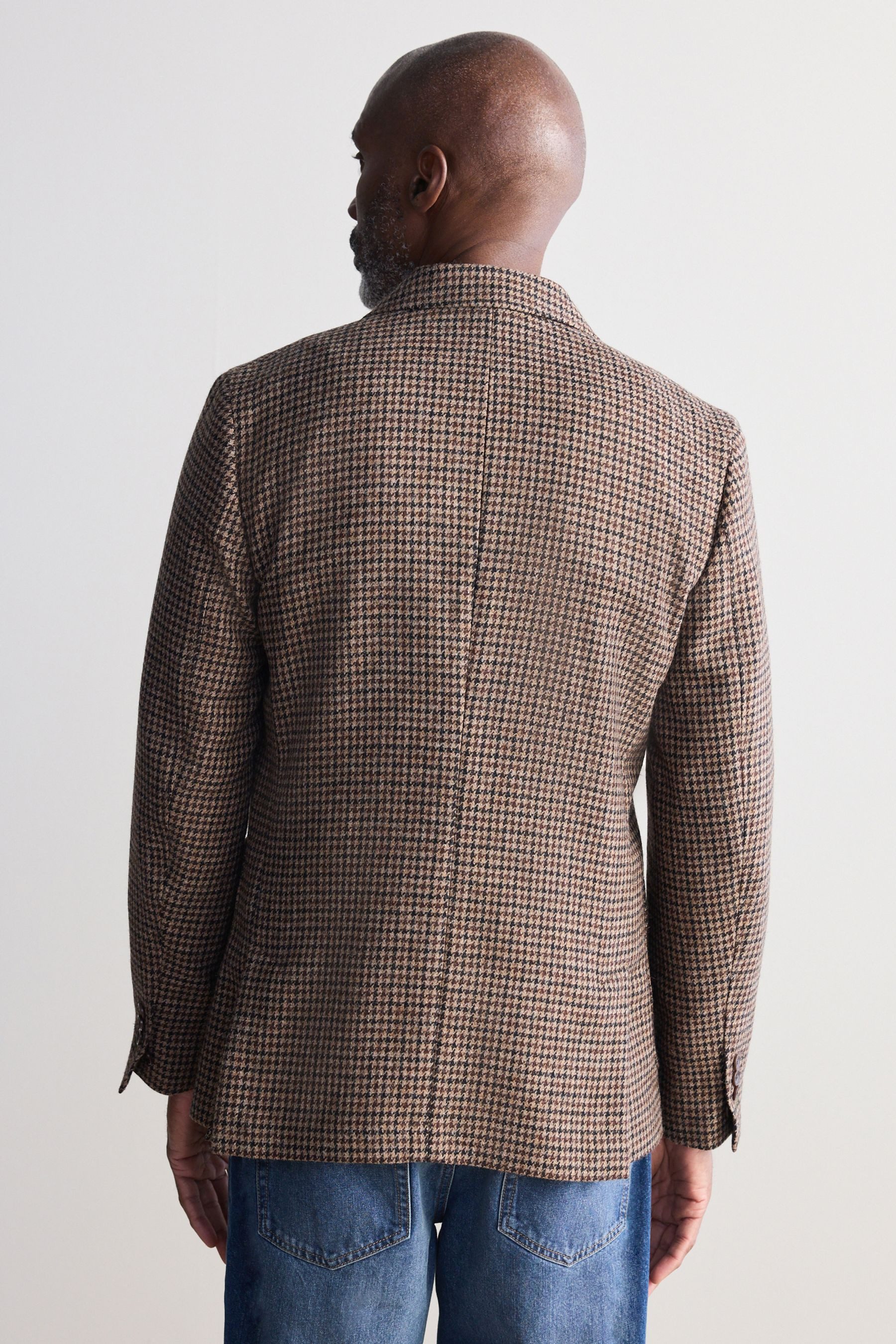 Next Sakko Signature Moons Hahnentritt-Sakko mit Wollanteil (1-tlg) günstig online kaufen