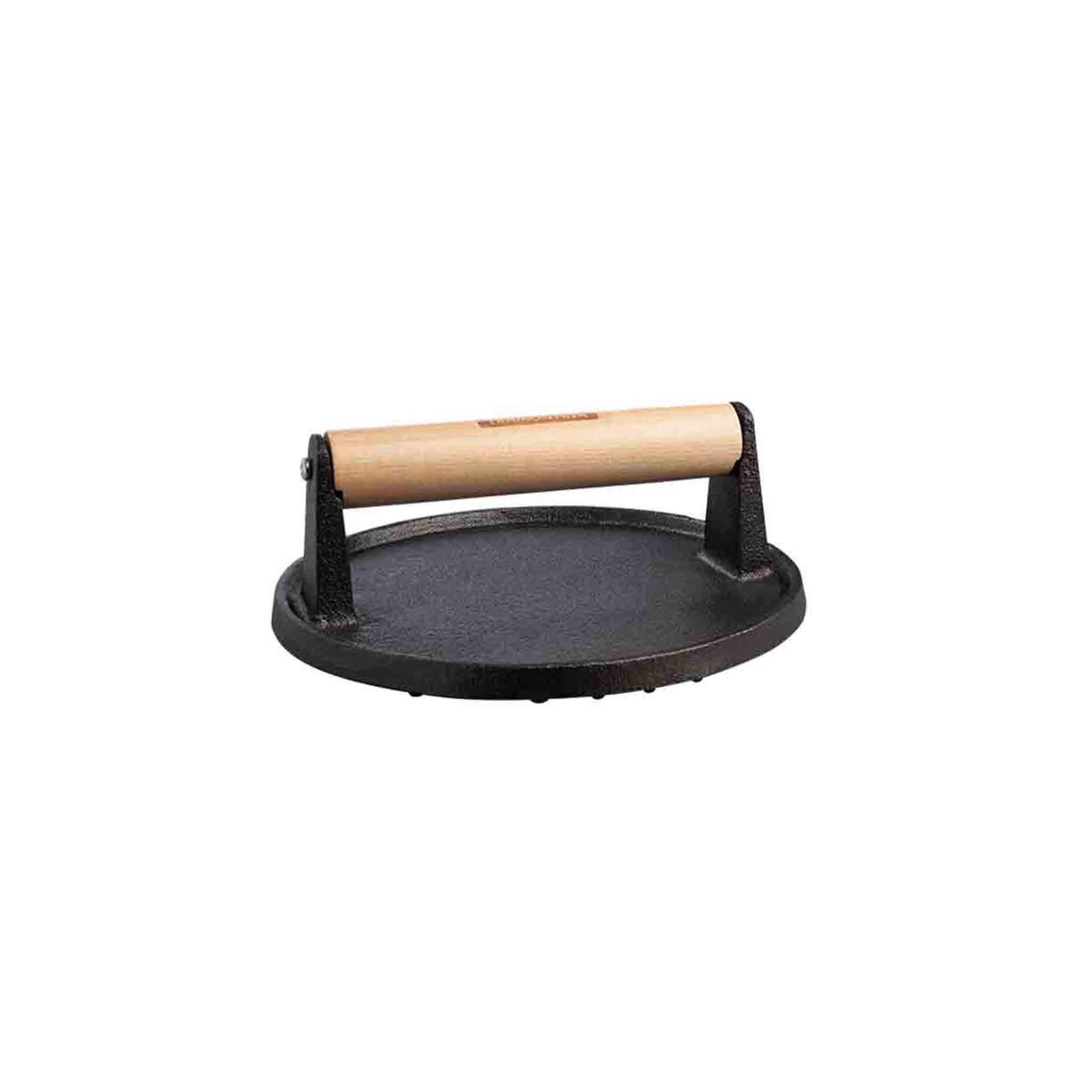 Tramontina Burgerpresse BLACK Gusseisen Grillpresse, Grill, Smash Burger, pre-seasoned (1 St), Gusseisen, Pattypresse, Fleischpresse, BBQ, Panini, perfekte Ergebnisse